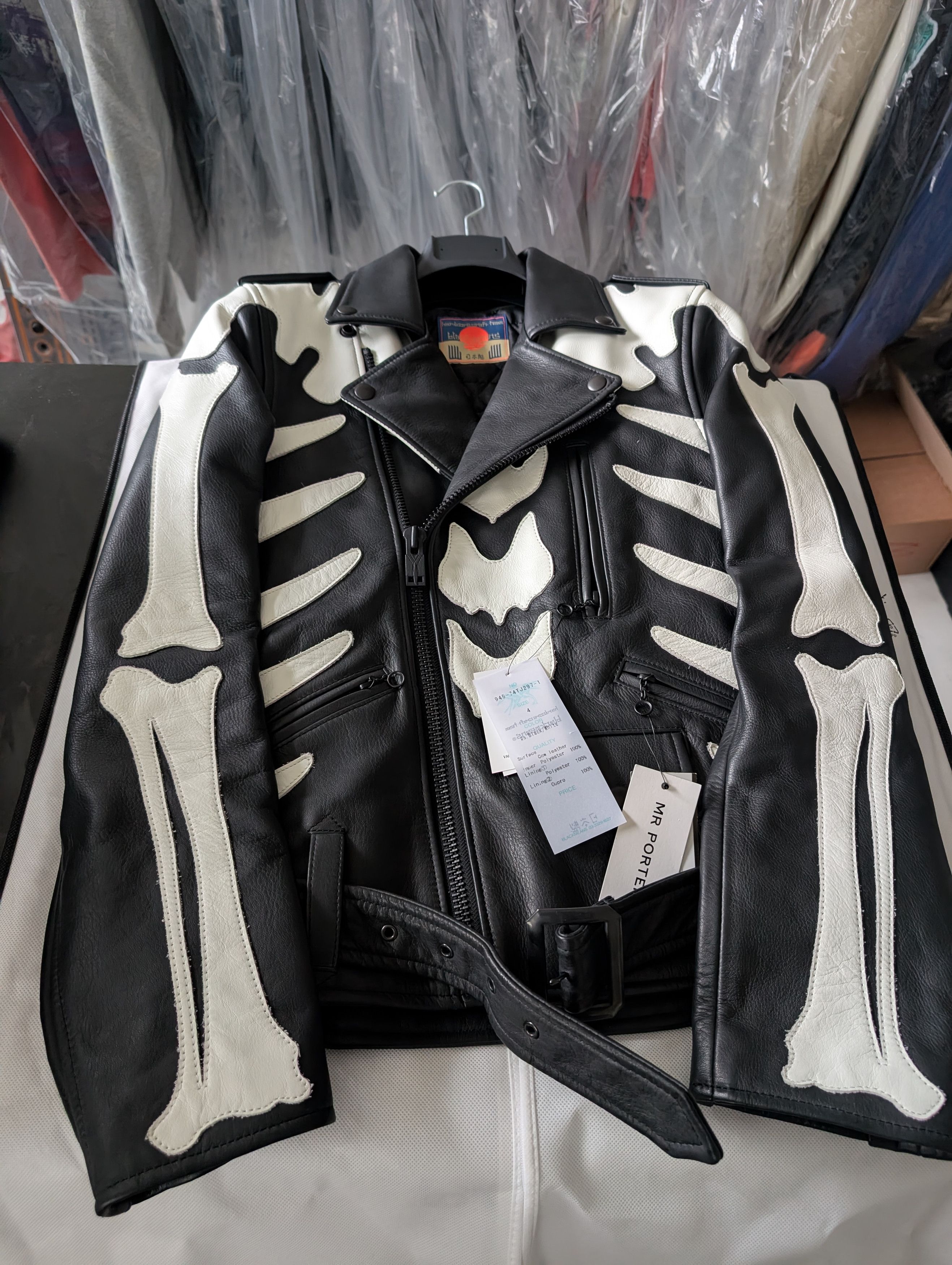 Blackmeans Blackmeans - Slim-Fit Appliquéd Leather Jacket - Black Size US XL / EU 56 / 4 - 1 Thumbnail