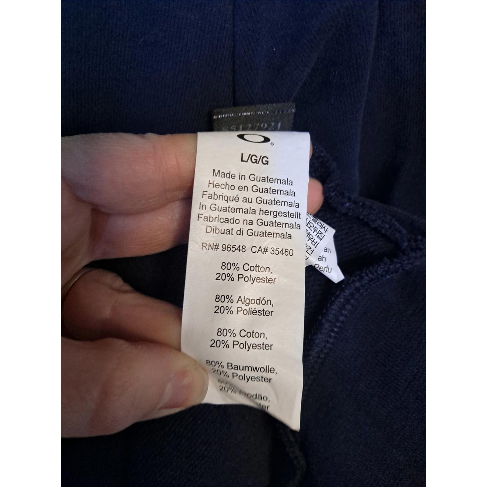 Oakley Oakley Full Zip Navy Hooded Sweatshirt with Logo on Front Si Size US L / EU 52-54 / 3 - 5 Thumbnail