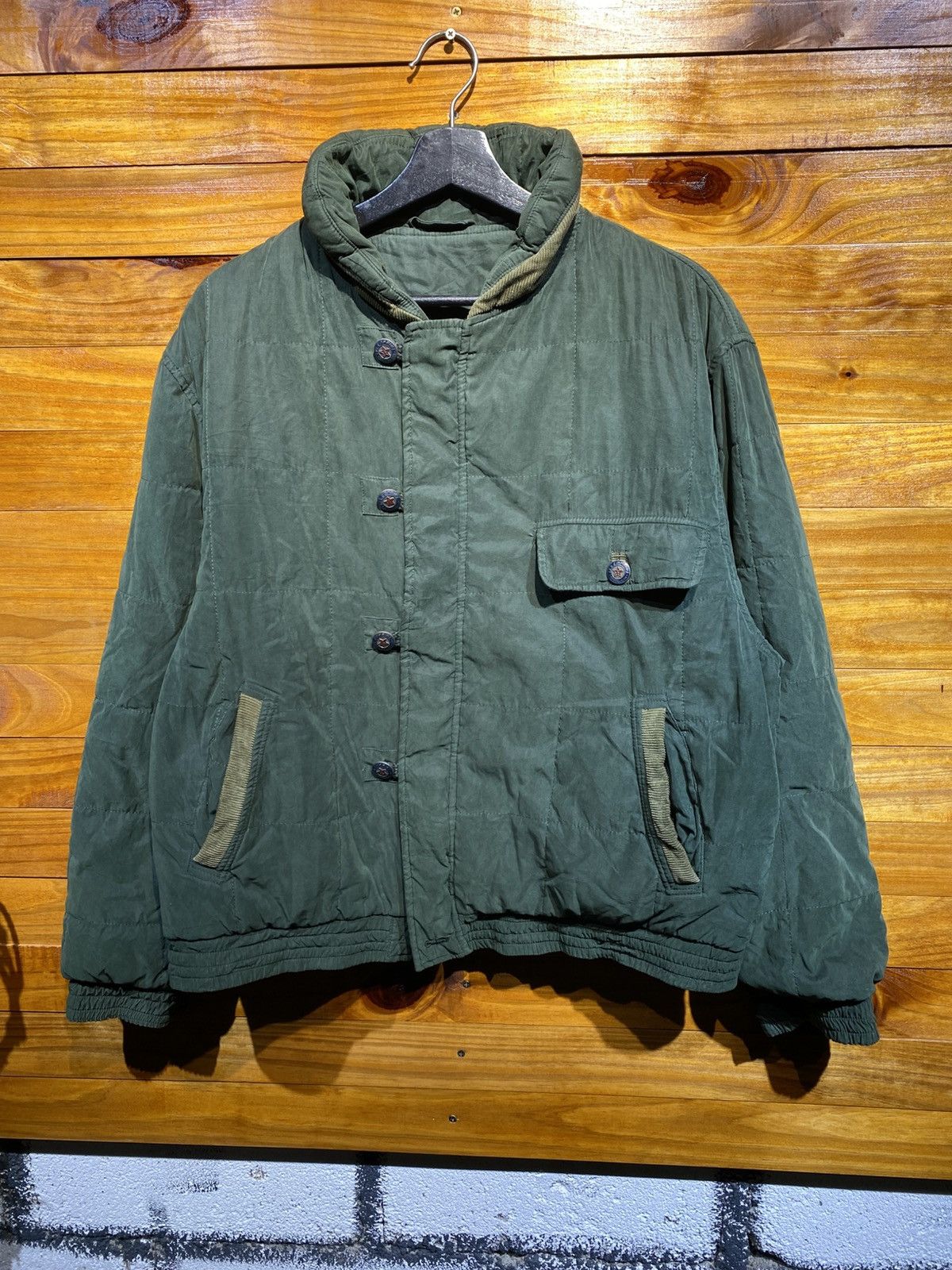 Les Copains Vintage Les Copains Military Style Quilted Jacket – 1980s Size US L / EU 52-54 / 3 - 3 Thumbnail