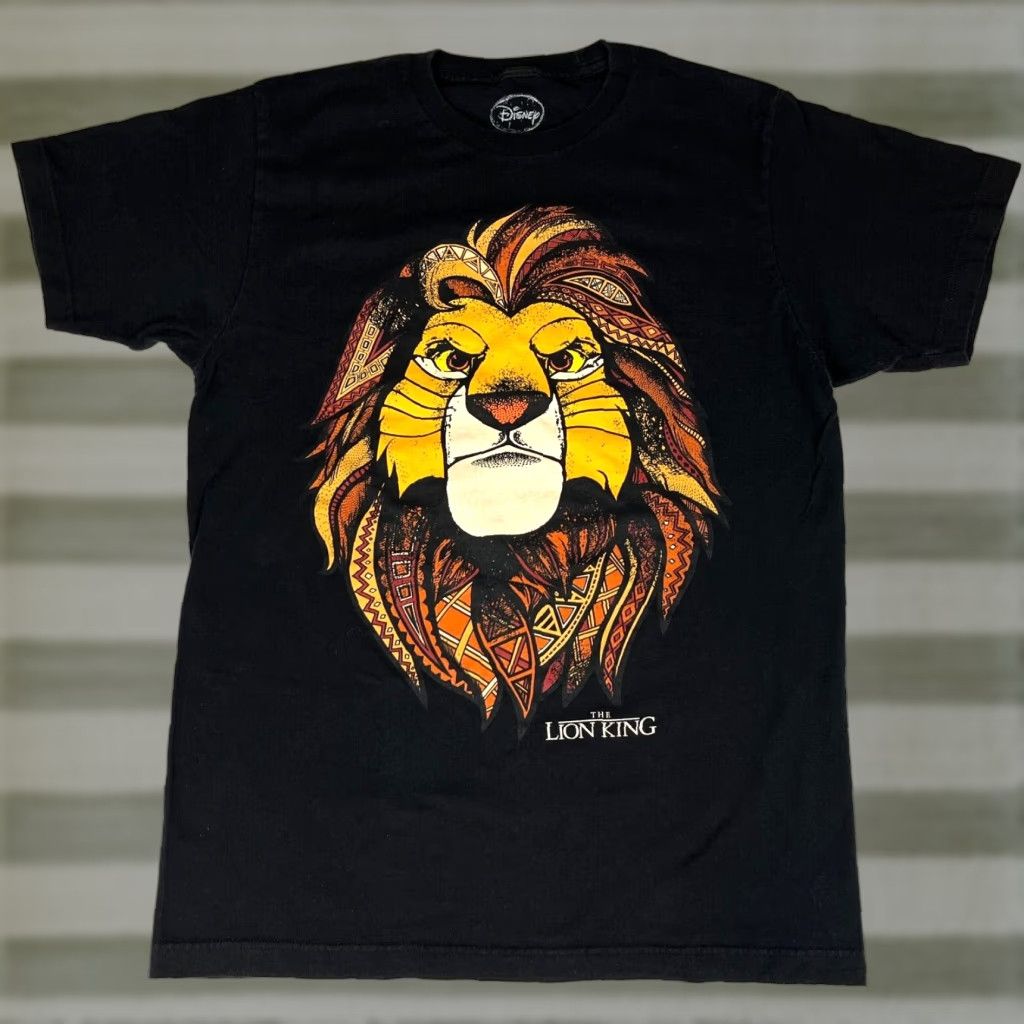 Disney Disney Unisex Adult The Lion King T-Shirt M Black Cotton Crew Neck Short Sleeve - Regular Fit, Graphic Print, Cartoon, Movie - 90s Theme? Size US M / EU 48-50 / 2 - 1 Thumbnail