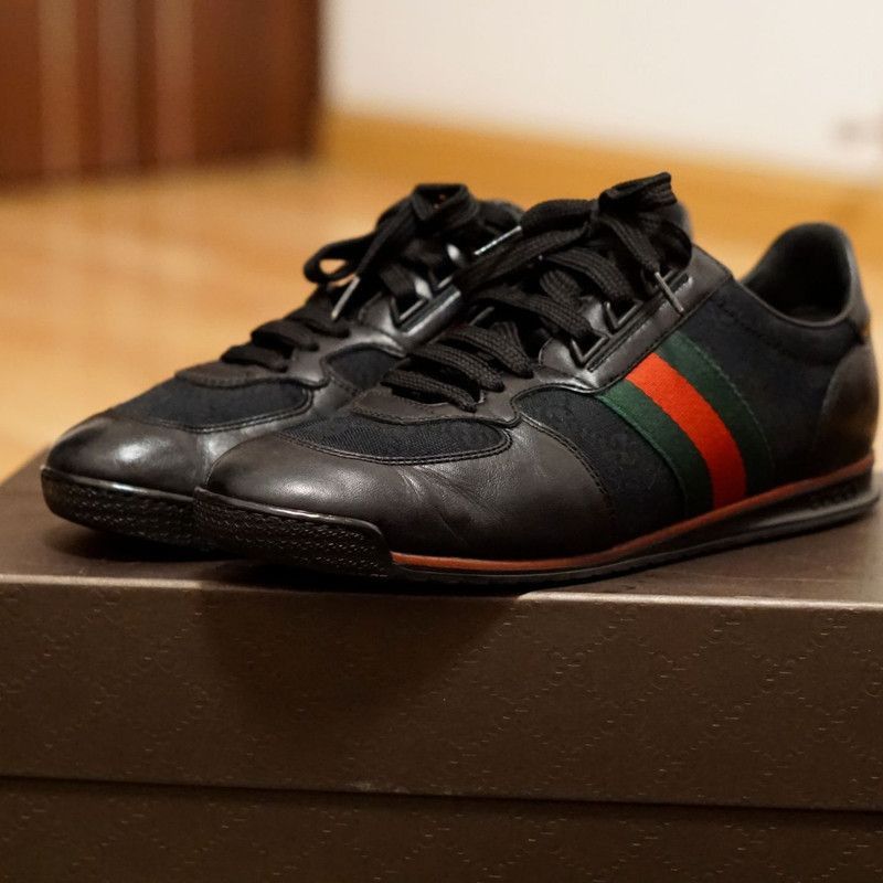 Gucci Gucci Black Mesh Sports Sneakers - Size US 6.5 / EU 39-40 - 1 Thumbnail