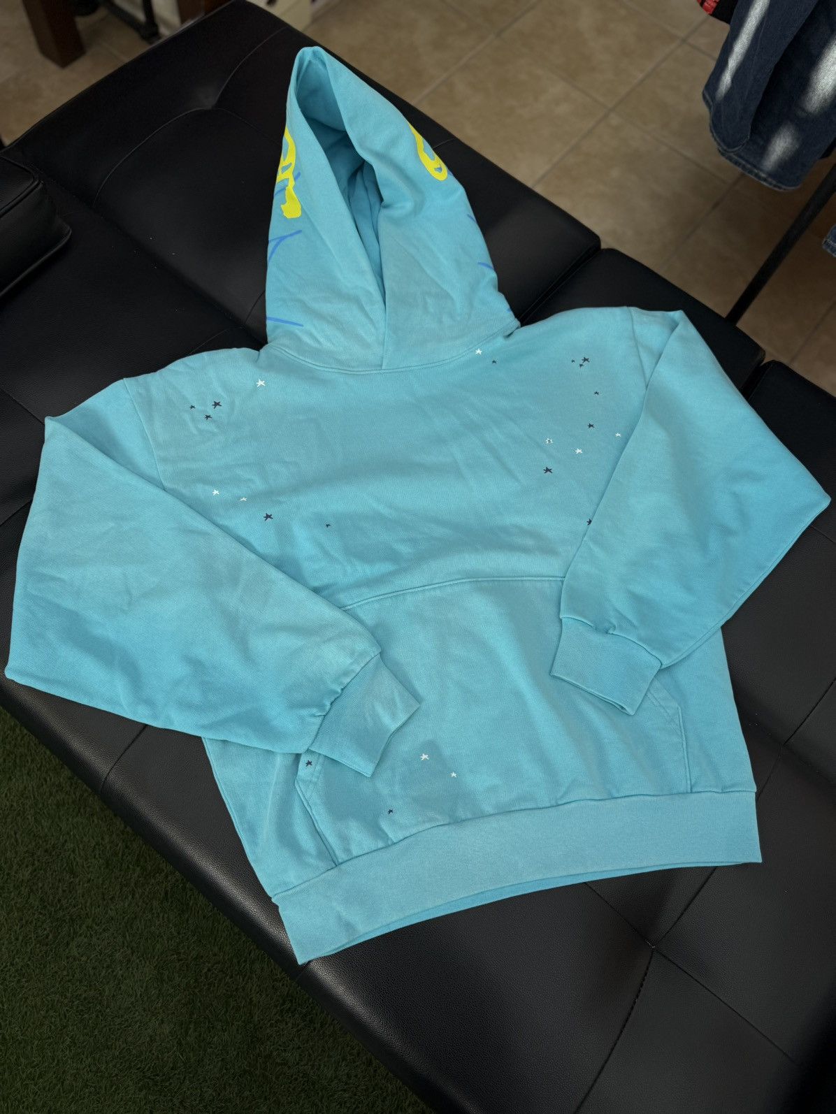 Sp5der Sp5der Hoodie Blue Yellow Size Large Brand New Size US L / EU 52-54 / 3 - 3 Thumbnail