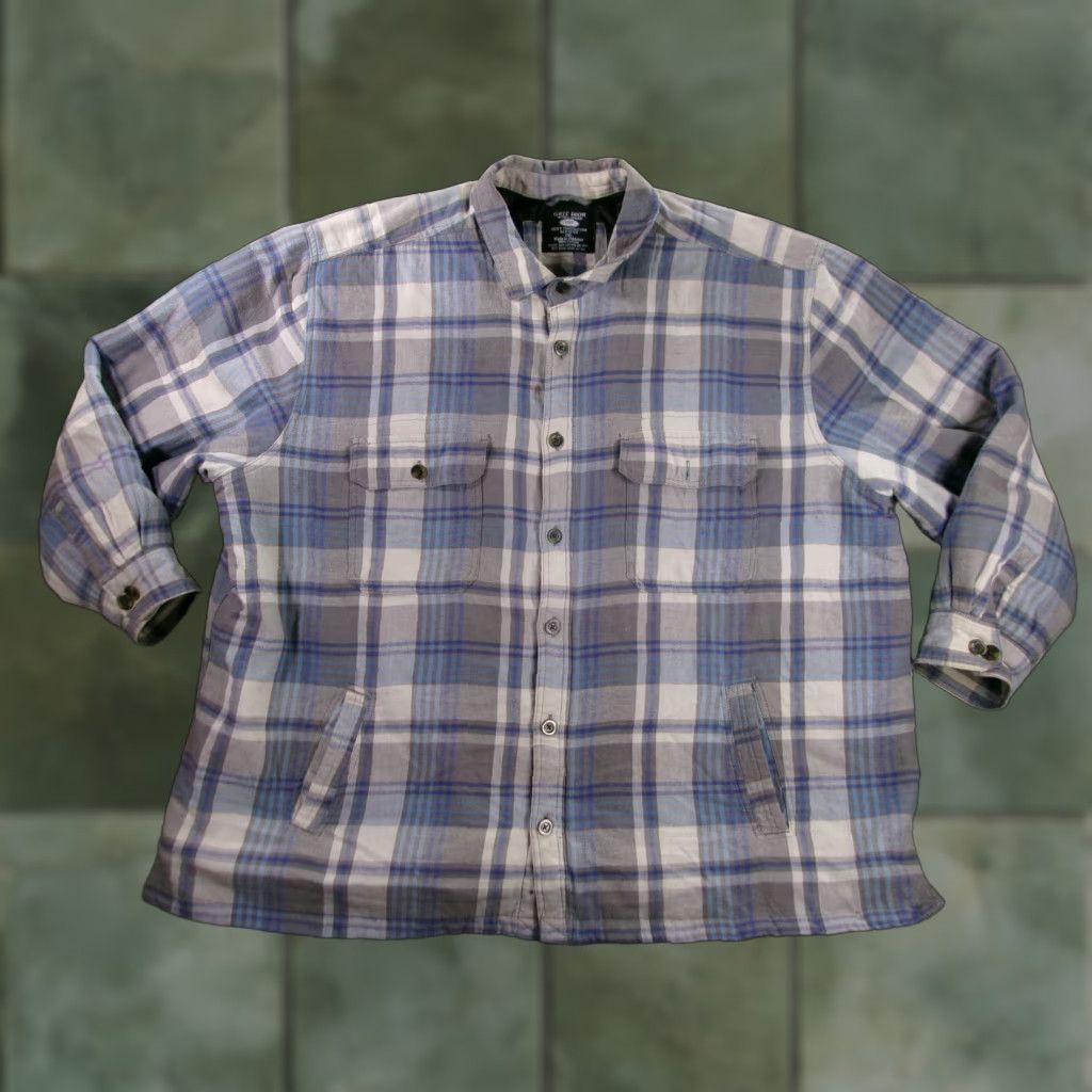 Vintage **Grit Iron Men's 2XL Work Shirt Jacket Gray Plaid** User: Grit Iron Men's 2XL Workshirt Jacket Gray Plaid Size US XXL / EU 58 / 5 - 1 Thumbnail