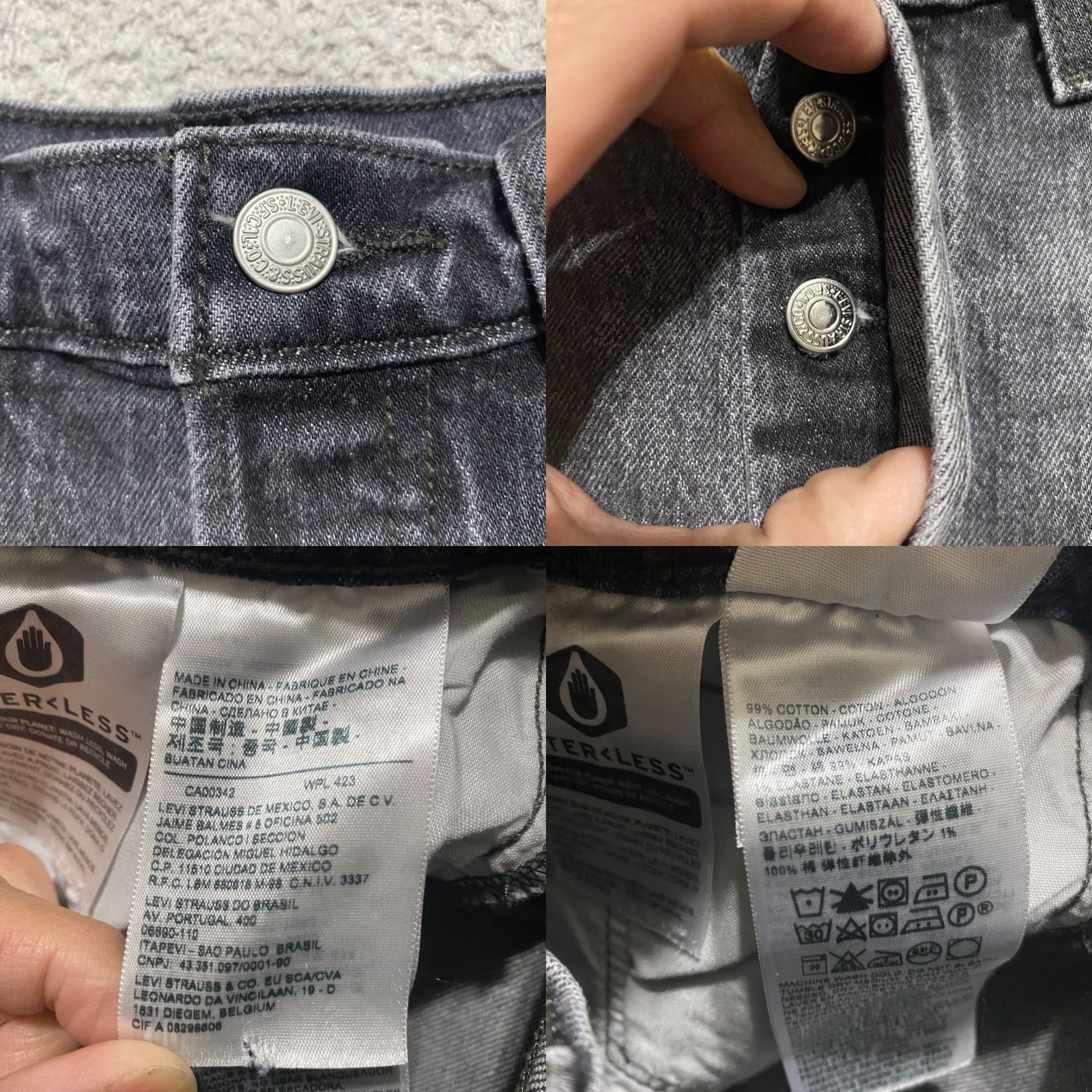 Levi's Levi's 501 Womens 25 Gray Denim Medium Wash Cut-Off Shorts Inseam 2" Vintage No Size 42" / US 20 - 8 Thumbnail