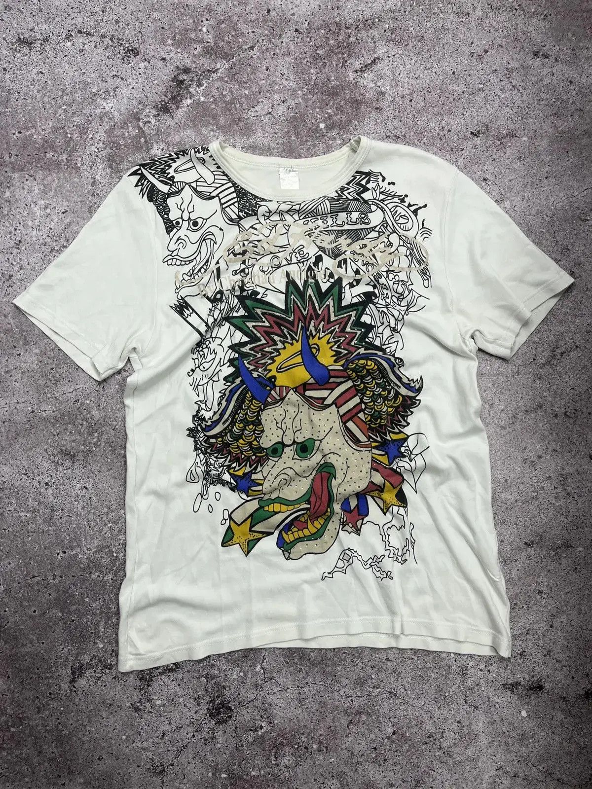 Ed Hardy Ed Hardy by Christian Audigier Vintage T Shirt Size US M / EU 48-50 / 2 - 1 Thumbnail