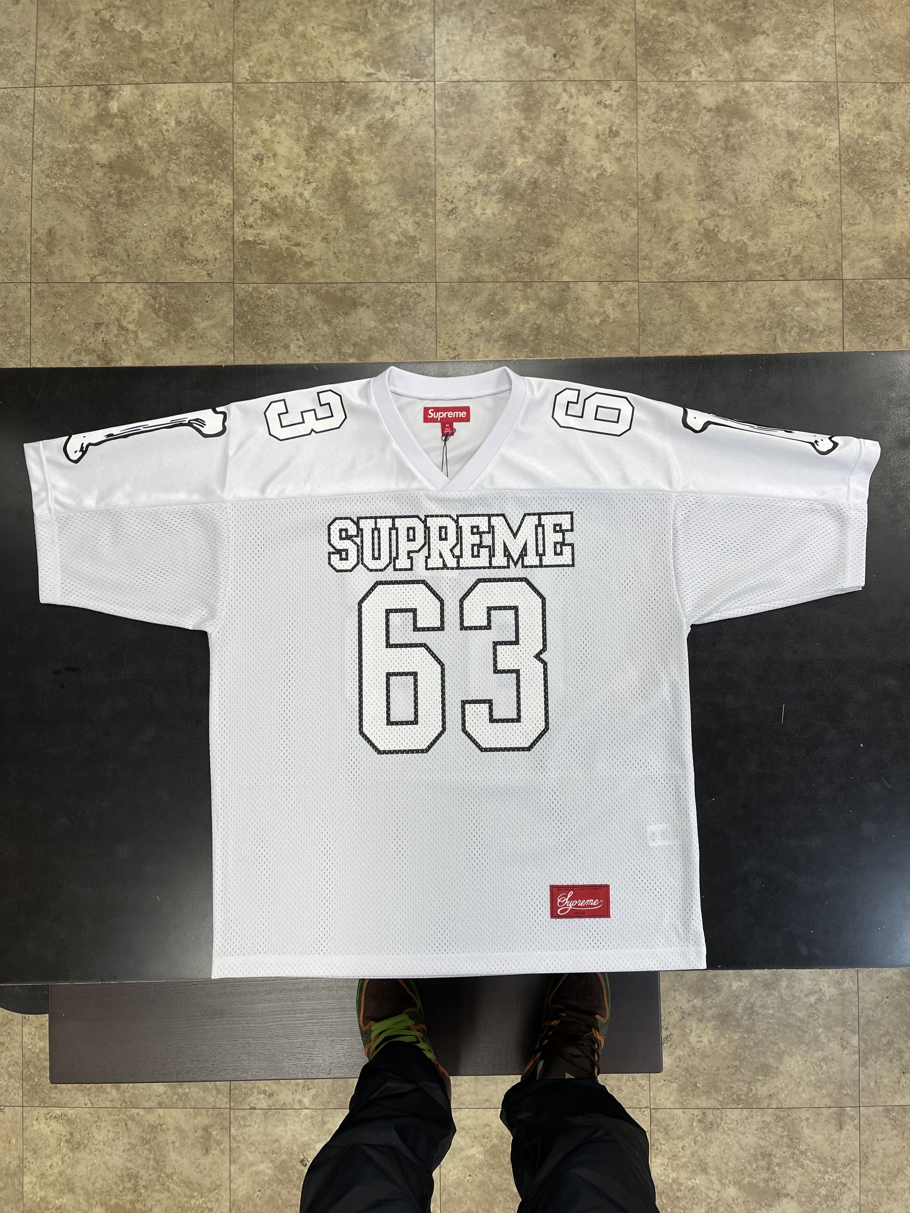 Supreme Bones Football Jersey 63 ホワイト XL