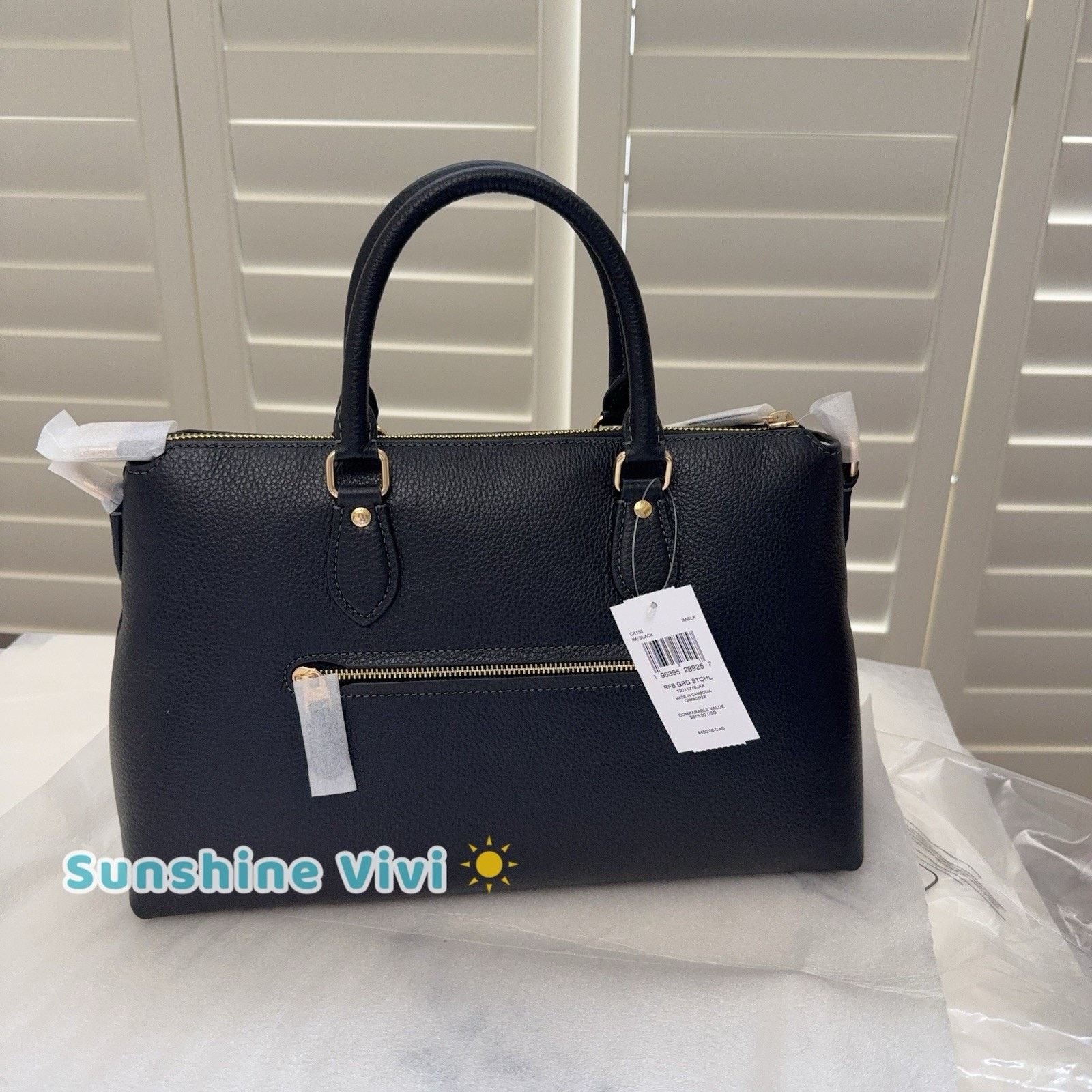 Coach NWT COACH Georgia Satchel leather CR156 Gold/black Size ONE SIZE - 2 Thumbnail