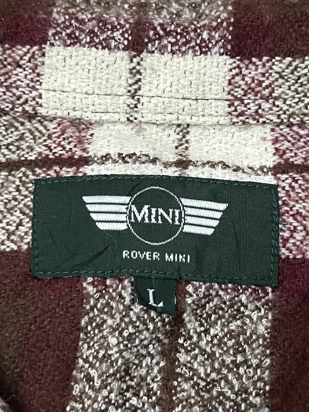 Rover mini flannel button up brown check