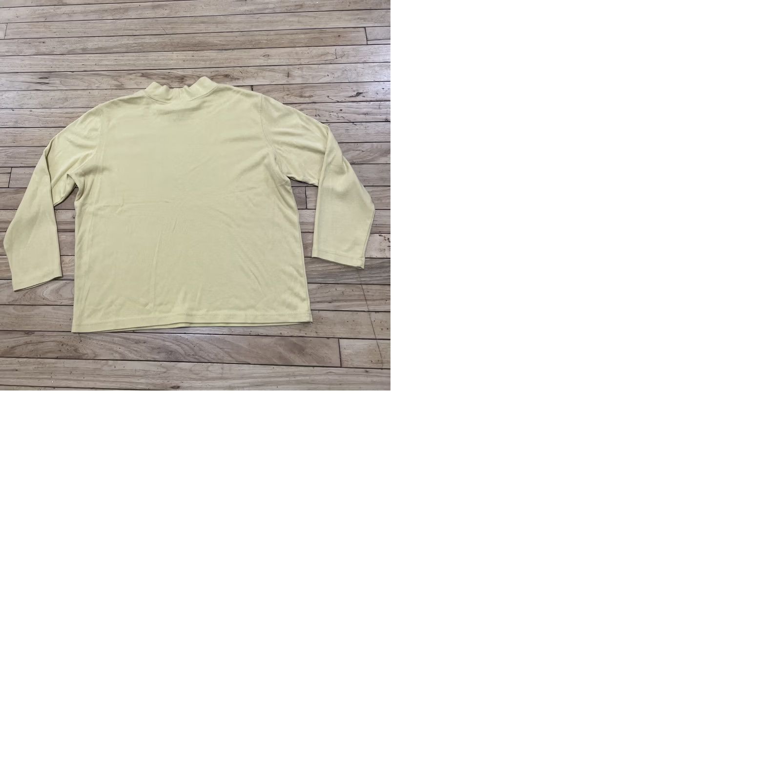 Blair VINTAGE Blair Mock Neck Crop Sweater 3/4 Sleeve Yellow Crest Adult M 80s Pullover Size US M / EU 48-50 / 2 - 12 Thumbnail