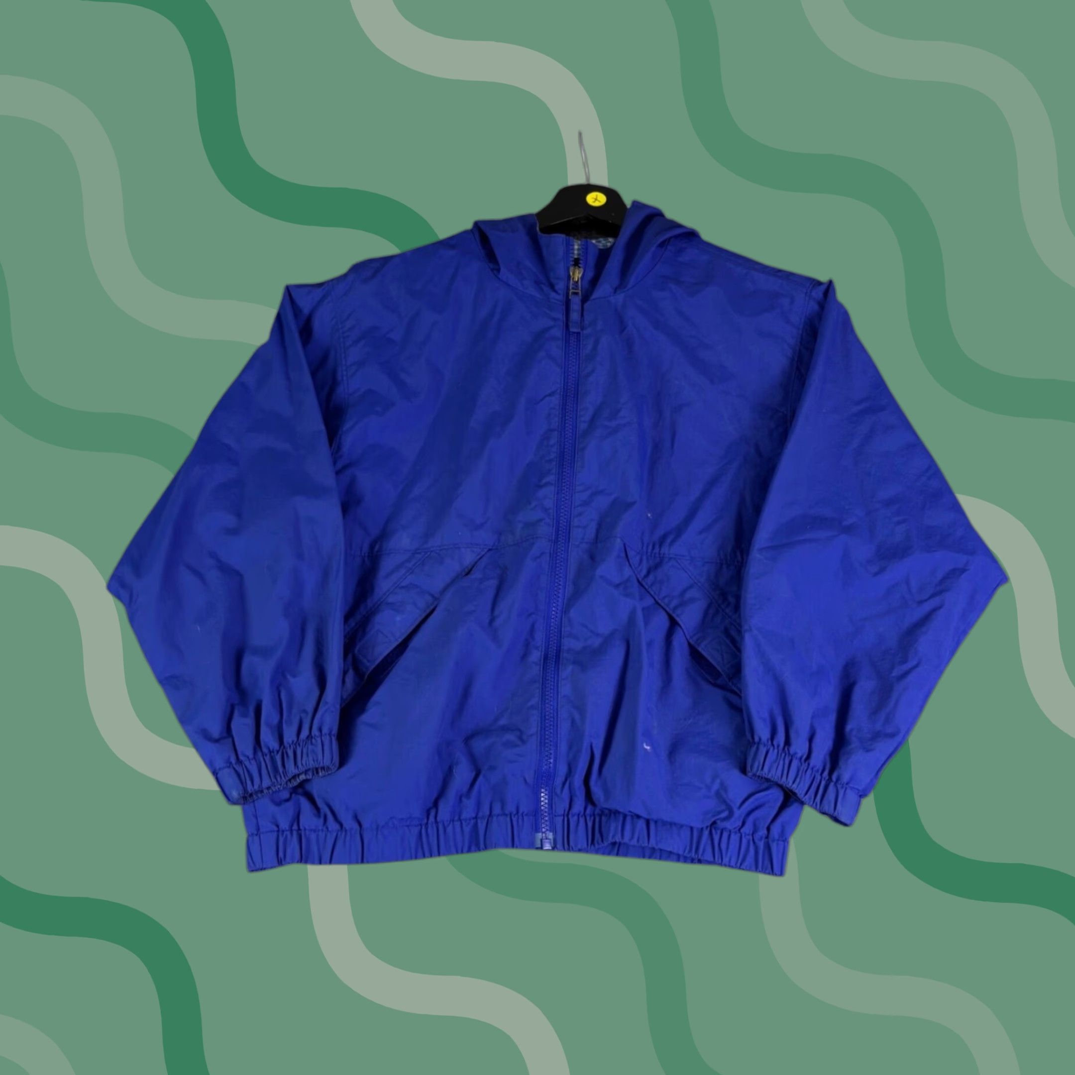 Lands' End Lands End Royal Blue Nylon Hooded Lightweight Jacket M Vintage 90s Size US M / EU 48-50 / 2 - 1 Thumbnail