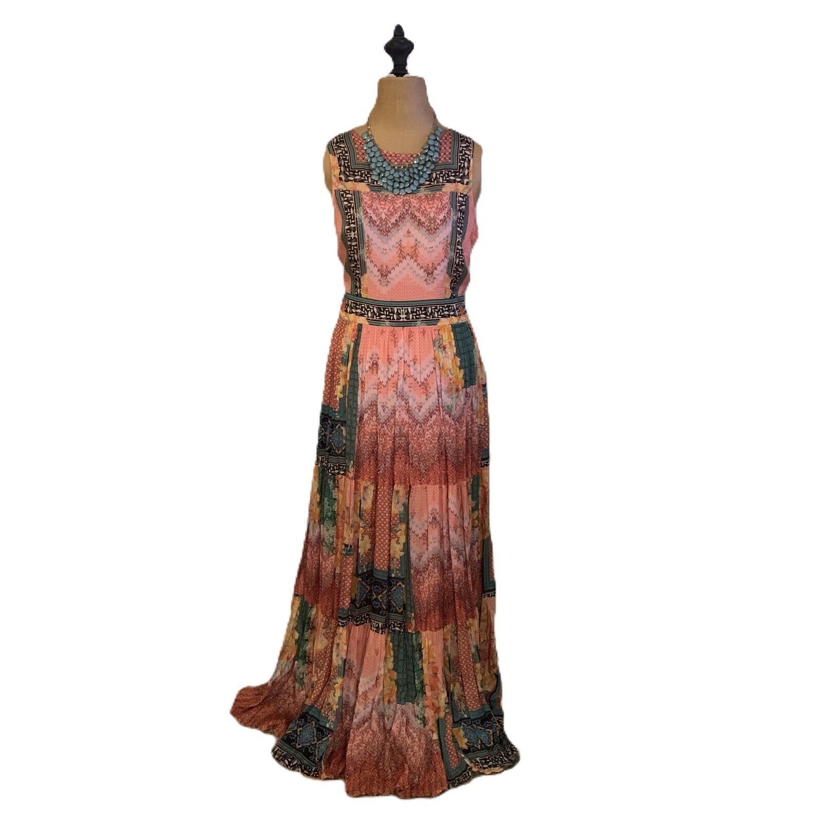 Anthropologie Anthropologie Bhanuni By Jyoti Alessandra Maxi Floral Dress Size L / US 10 / IT 46 - 1 Thumbnail