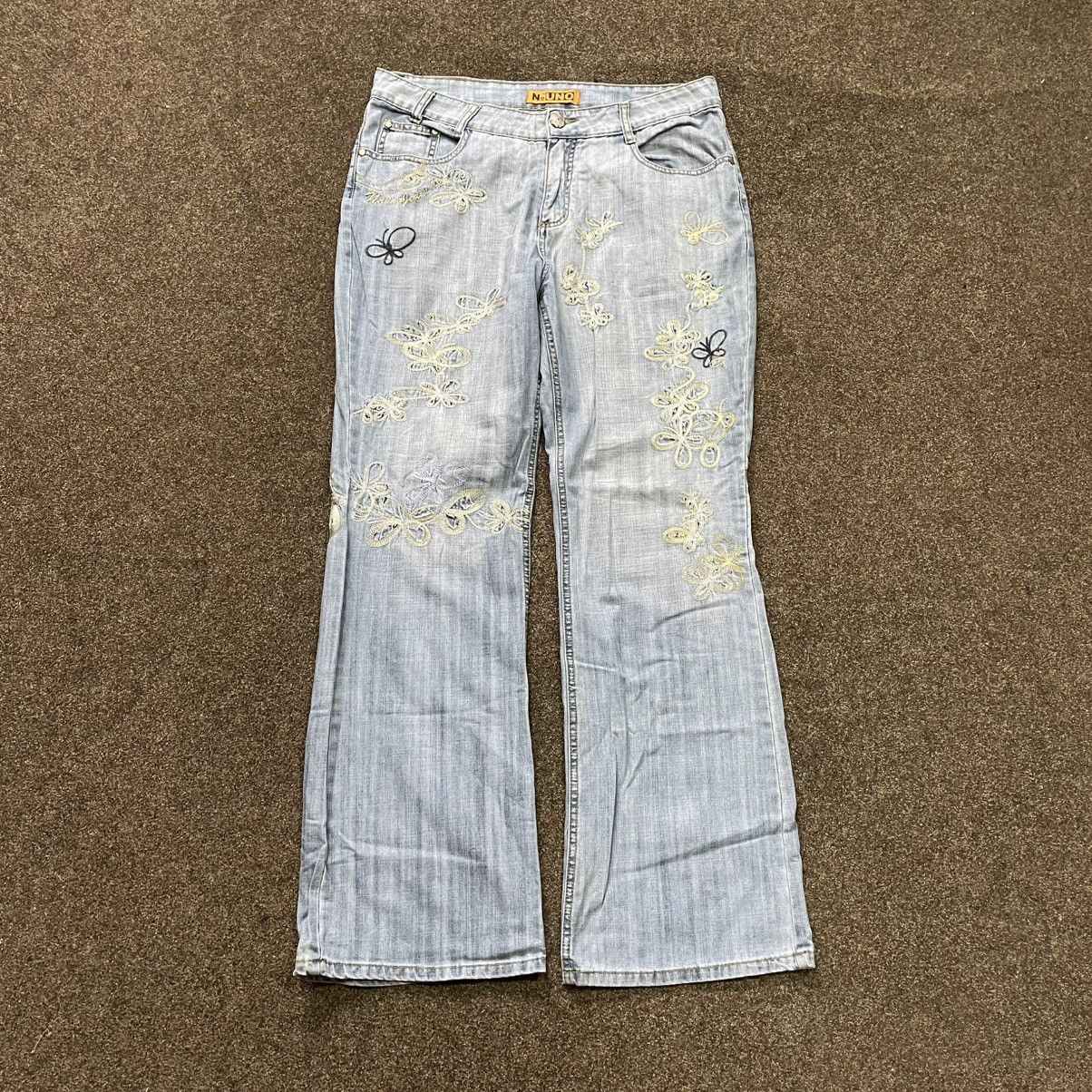 Vintage Vintage Y2K Baggy Flared Jeans 90s Distressed Skate Grunge Size 36" / US 14 / IT 50 - 10 Thumbnail