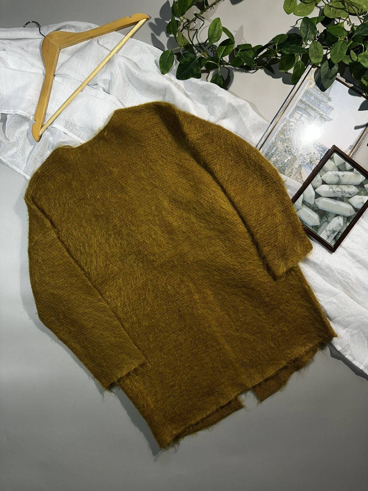 Gudrun Sjoden Gudrun Sjoden Mohair wool blend wrap cardigan jacket mustard Size S / US 4 / IT 40 - 12 Thumbnail