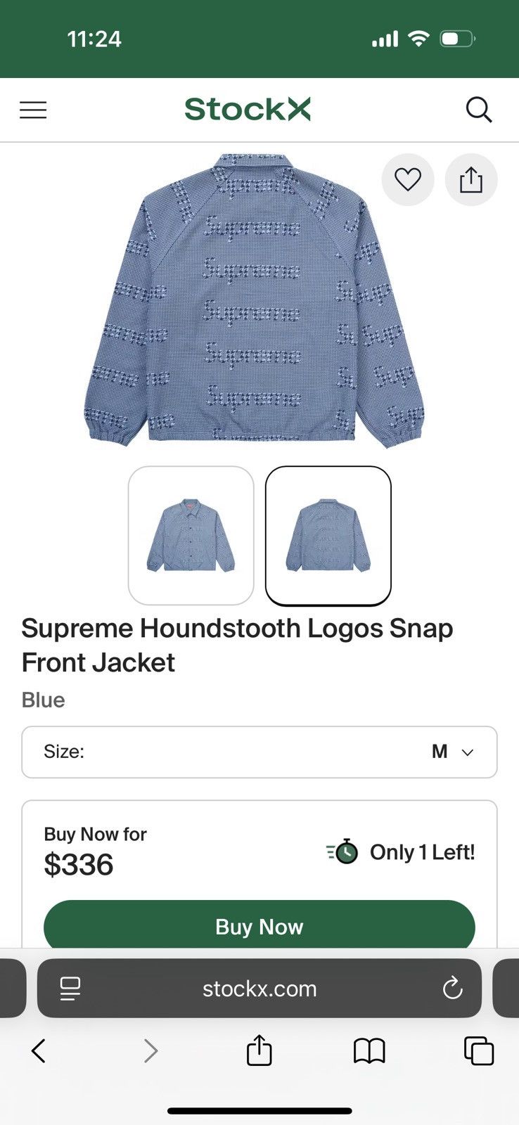 Supreme Supreme Houndstooth Logos Snap Front Jacket Size US M / EU 48-50 / 2 - 7 Thumbnail