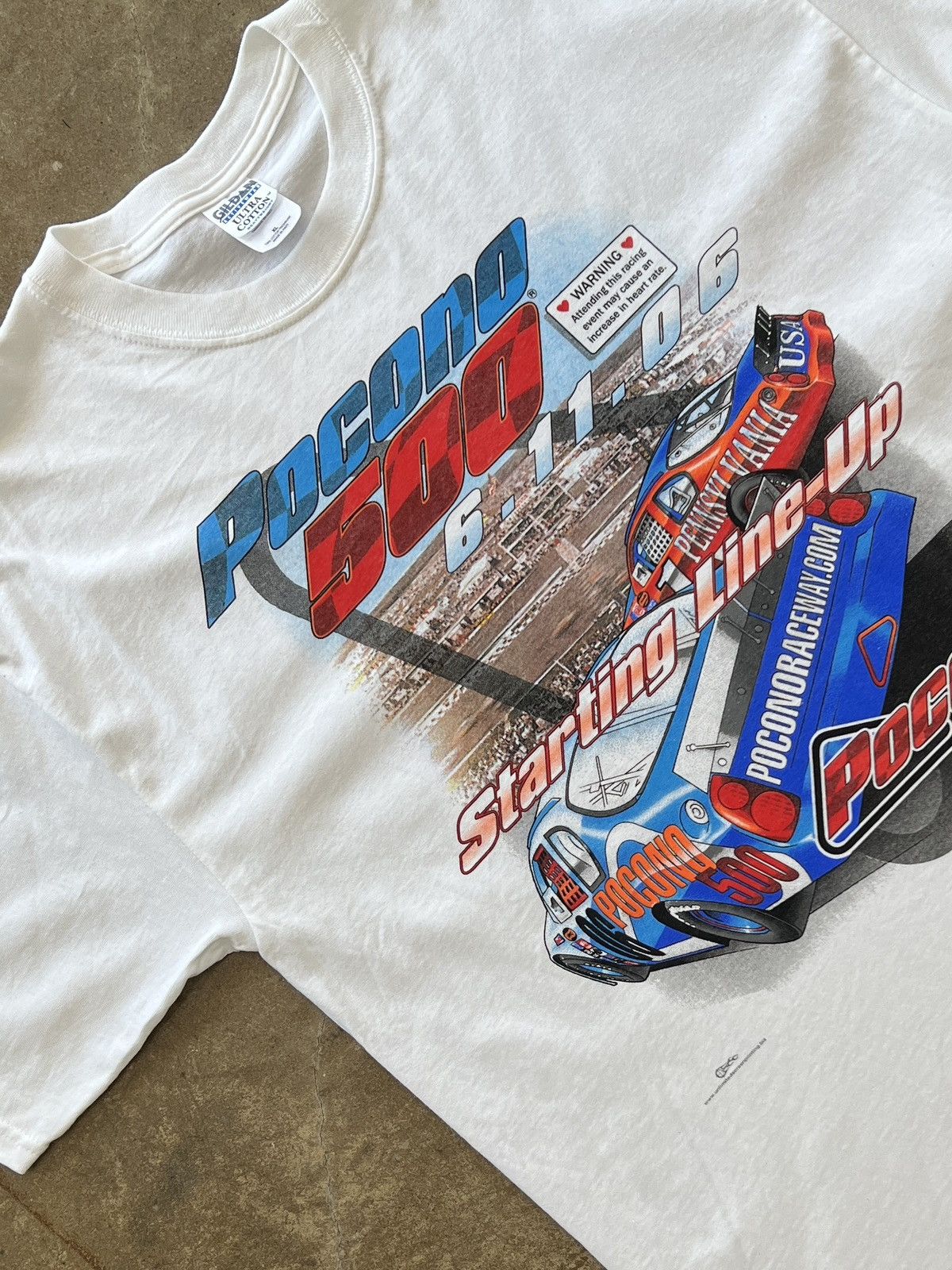NASCAR Vintage 2006 Pocono 500 Starting Line Up Racing Tee Large Size US XL / EU 56 / 4 - 1 Thumbnail