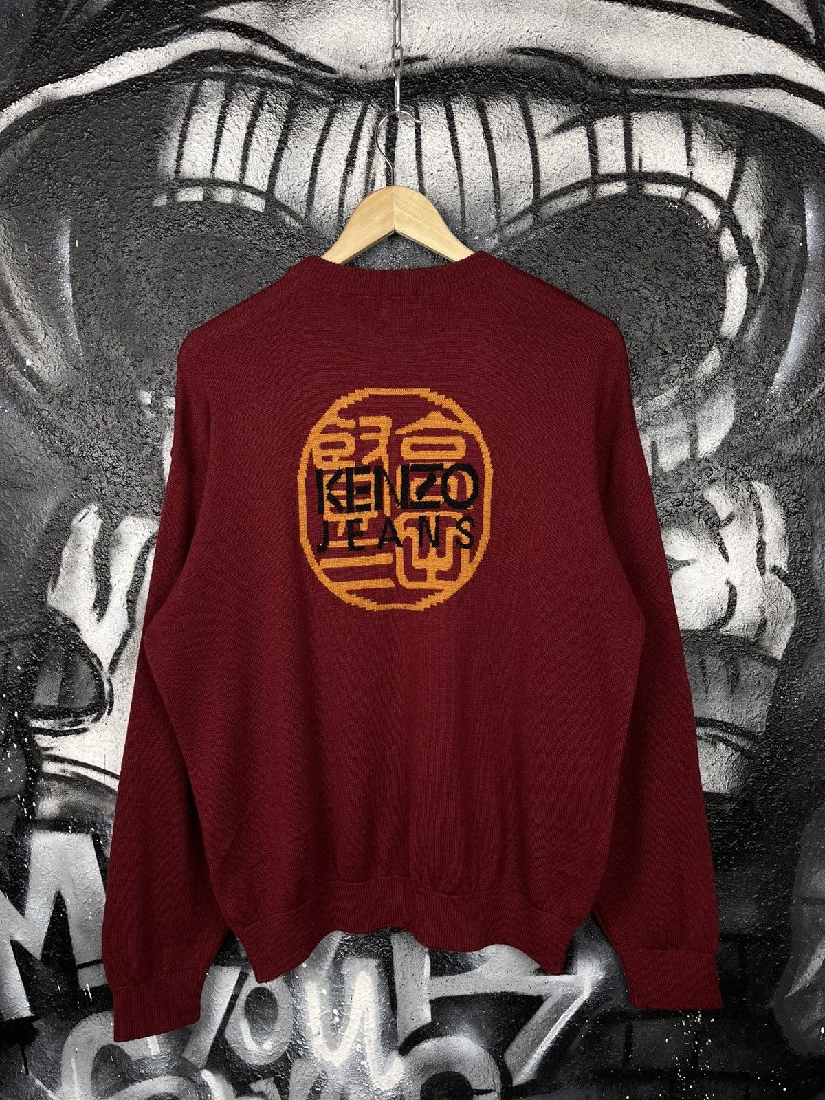 Kenzo × Vintage Vintage Kenzo Jeans Big Logo Sweater Size US L / EU 52-54 / 3 - 7 Thumbnail