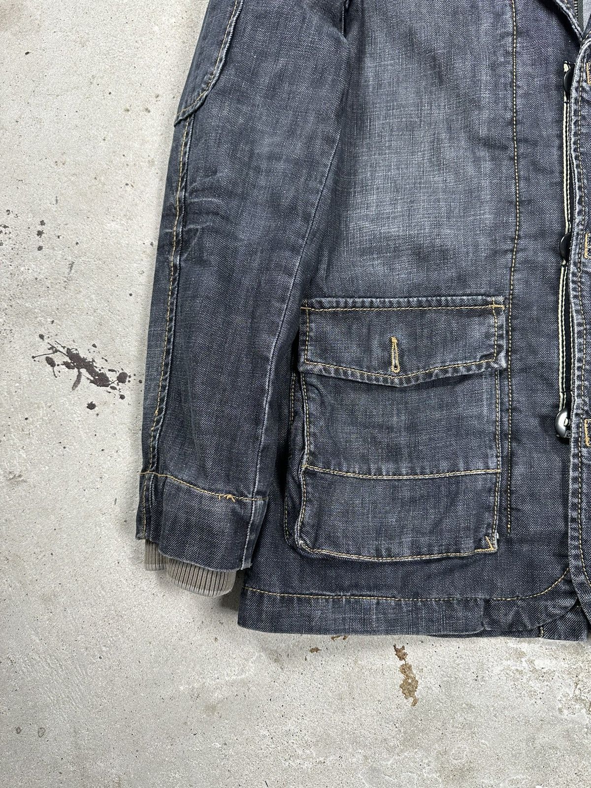 Vintage Y2K Archive Hybrid Denim Jacket Rare Japanese Style Denim