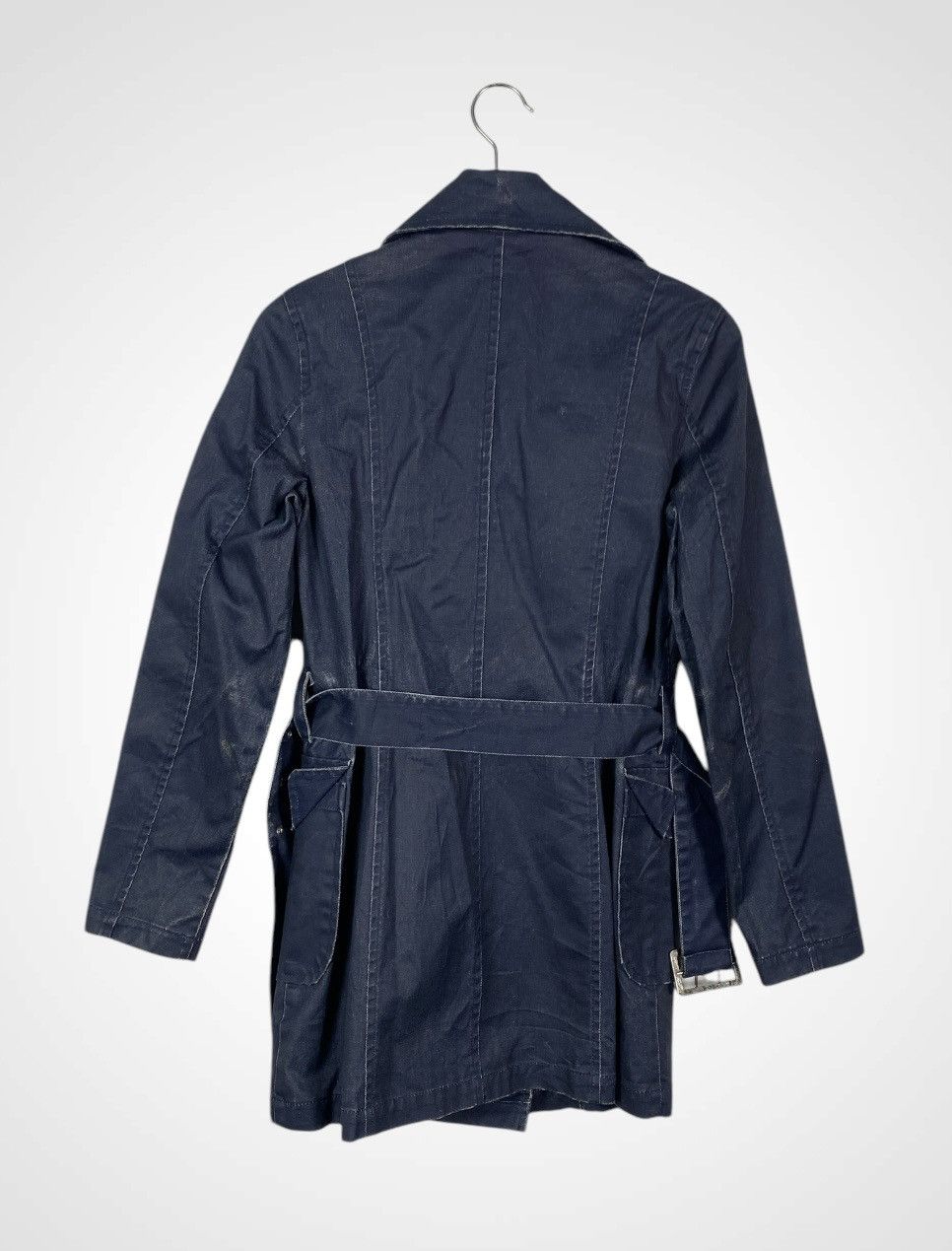 United Colors Of Benetton Rare United Color of Benetton Denim Trench Coat Size S / US 4 / IT 40 - 3 Thumbnail