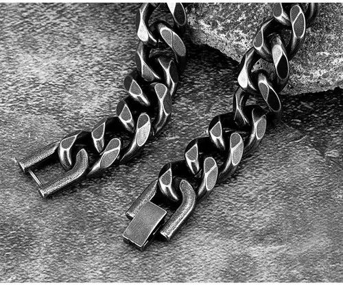 Other Retro Stainless Steel Cuban Chain Bracelet Size ONE SIZE - 3 Thumbnail