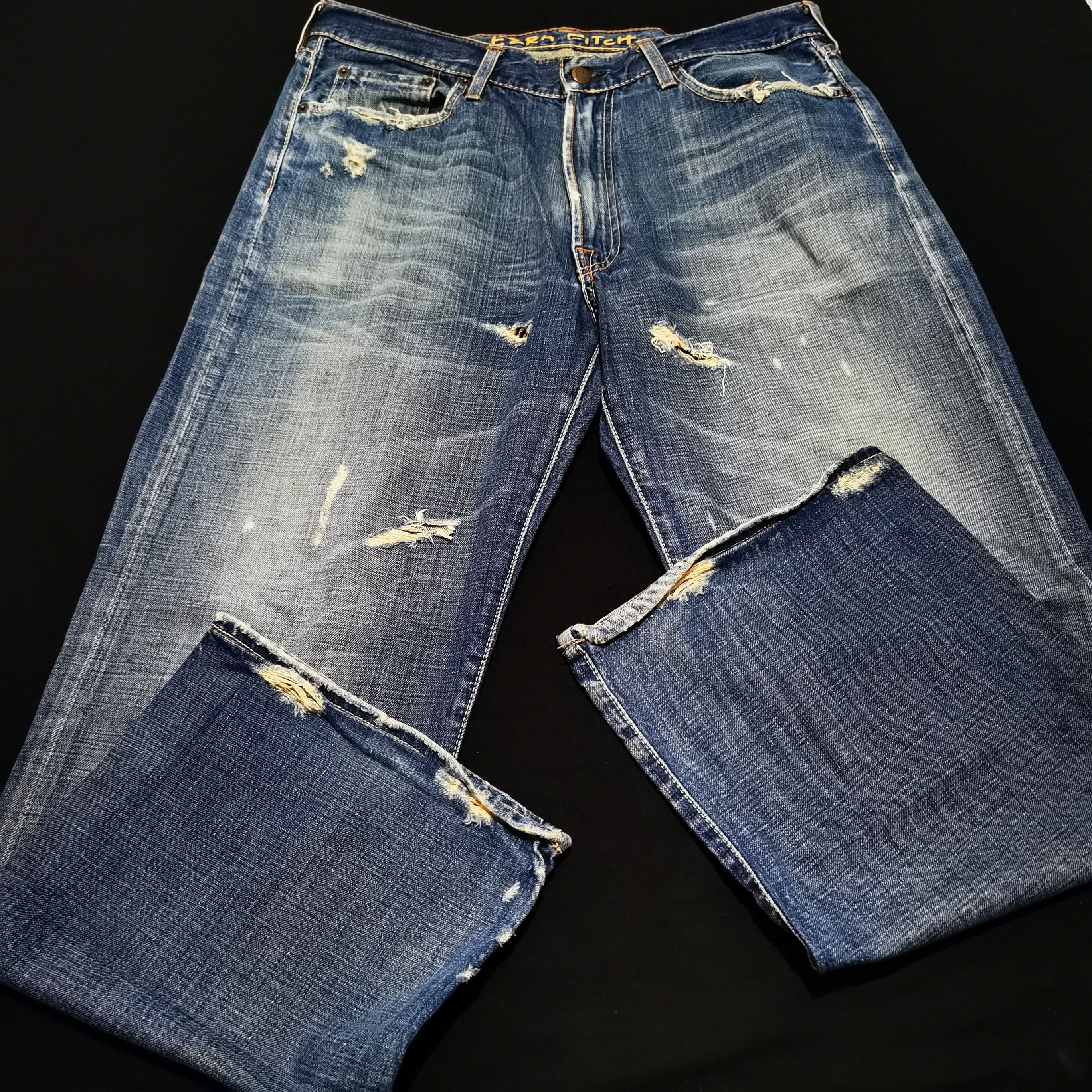 Other Distressed Denim Long Pants by Ezra Fitch Size US 36 / EU 52 - 1 Thumbnail