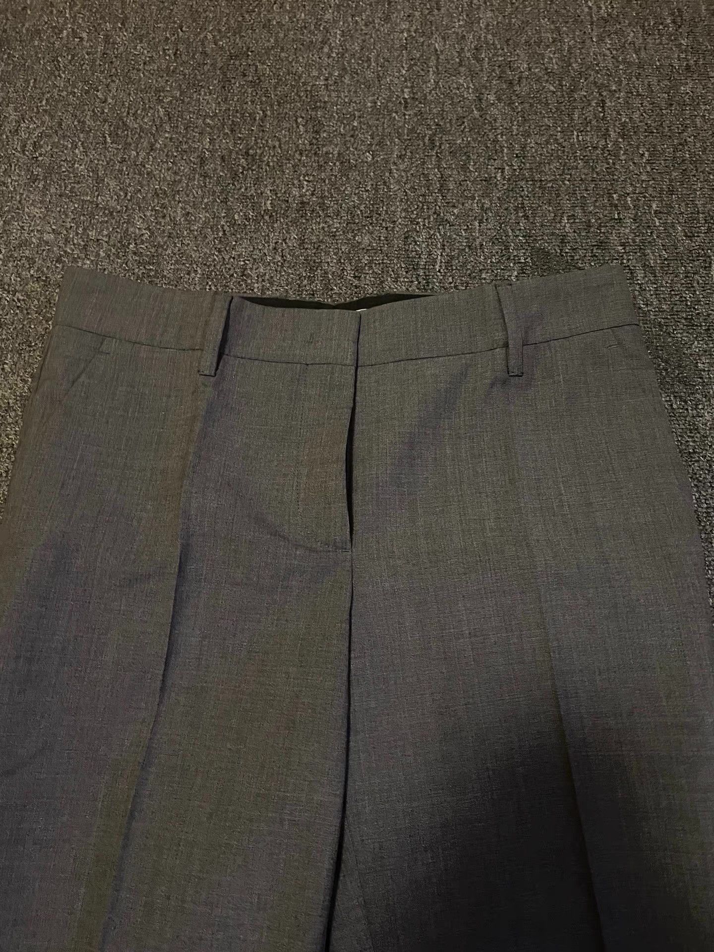 Prada Prada Women's Grey Wool Trousers Q4 Size 50R - 2 Thumbnail