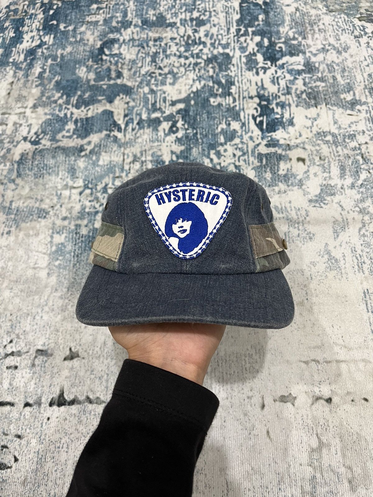 Hysteric Glamour × Japanese Brand 2000s Hysteric Glamour Pacthes Leather Strap Hat cap Size ONE SIZE - 1 Thumbnail