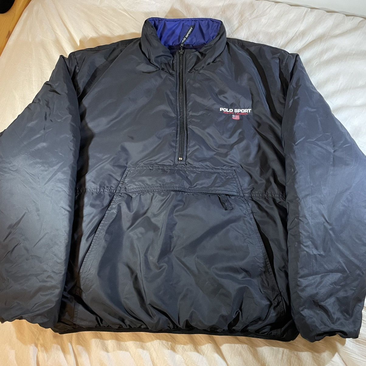 Ralph Lauren Sport Vintage Polo Sport reversible half zip Puffer Down Jacket Size US XL / EU 56 / 4 - 1 Thumbnail