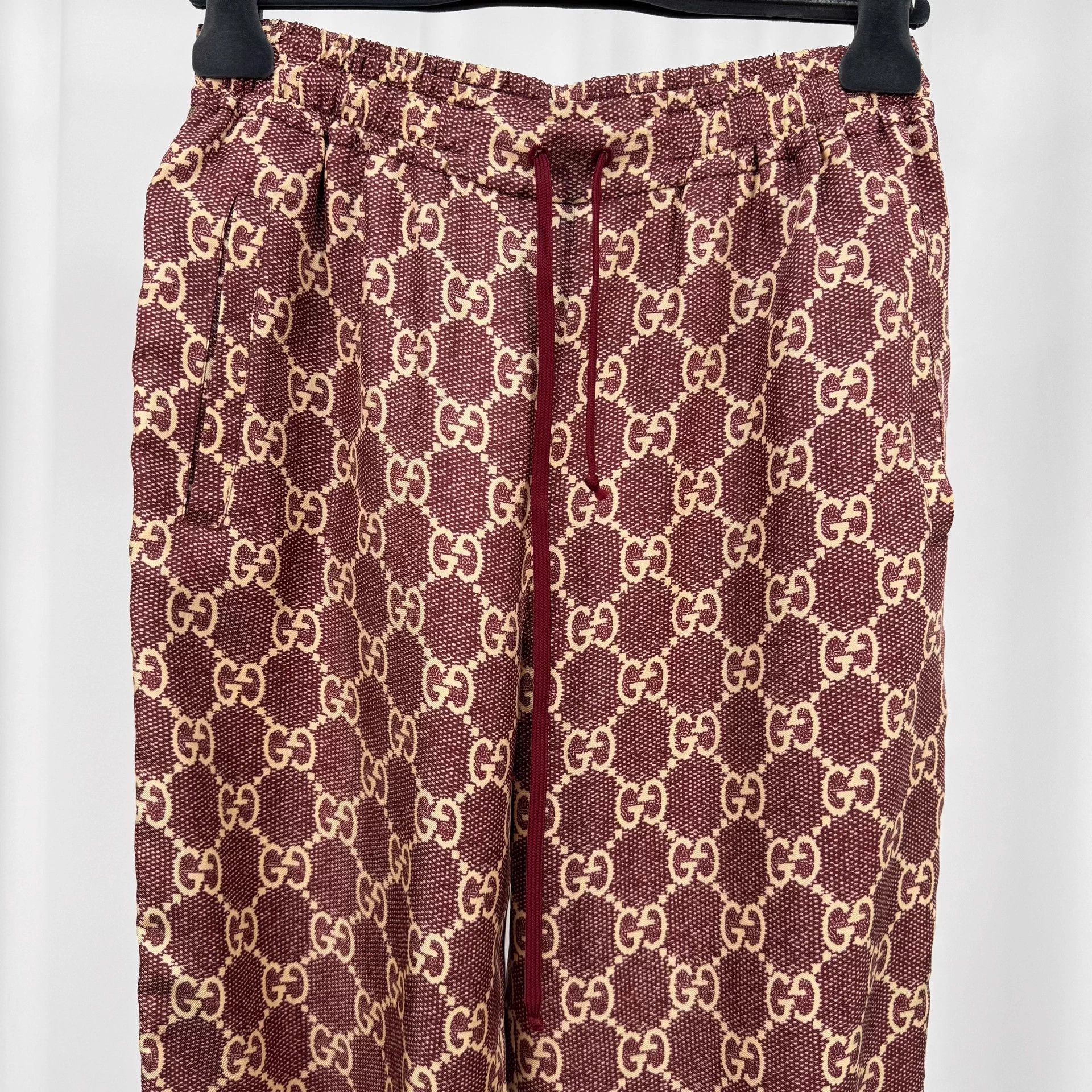 Gucci Gucci all over GG webbing silk pants M new Size 31" - 3 Thumbnail