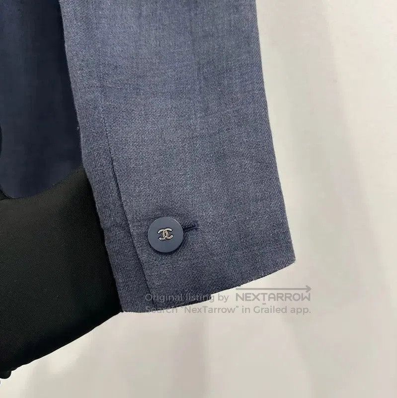 Chanel Chanel Blue Cotton Women's Jacket M . Size M / US 6-8 / IT 42-44 - 4 Thumbnail