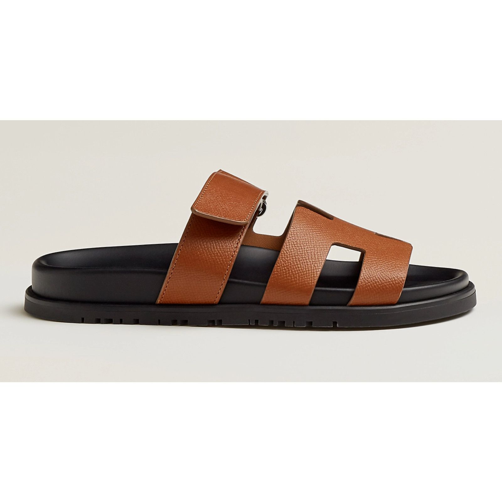 Hermes Hermes Chypre Sandal Natural Brown Gold Black H Logo Size US 7.5 / IT 37.5 - 5 Thumbnail