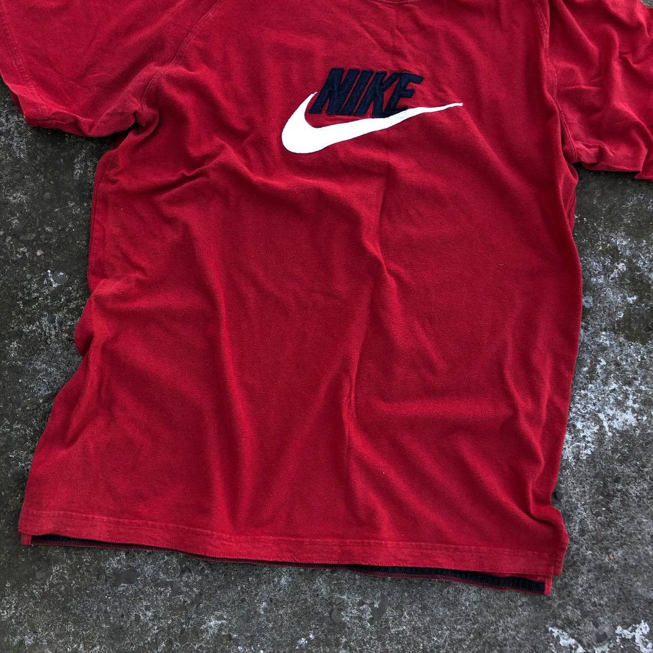 Nike × Vintage Vintage Nike T-Shirt Tee Big Logo Red Size US XL / EU 56 / 4 - 2 Thumbnail