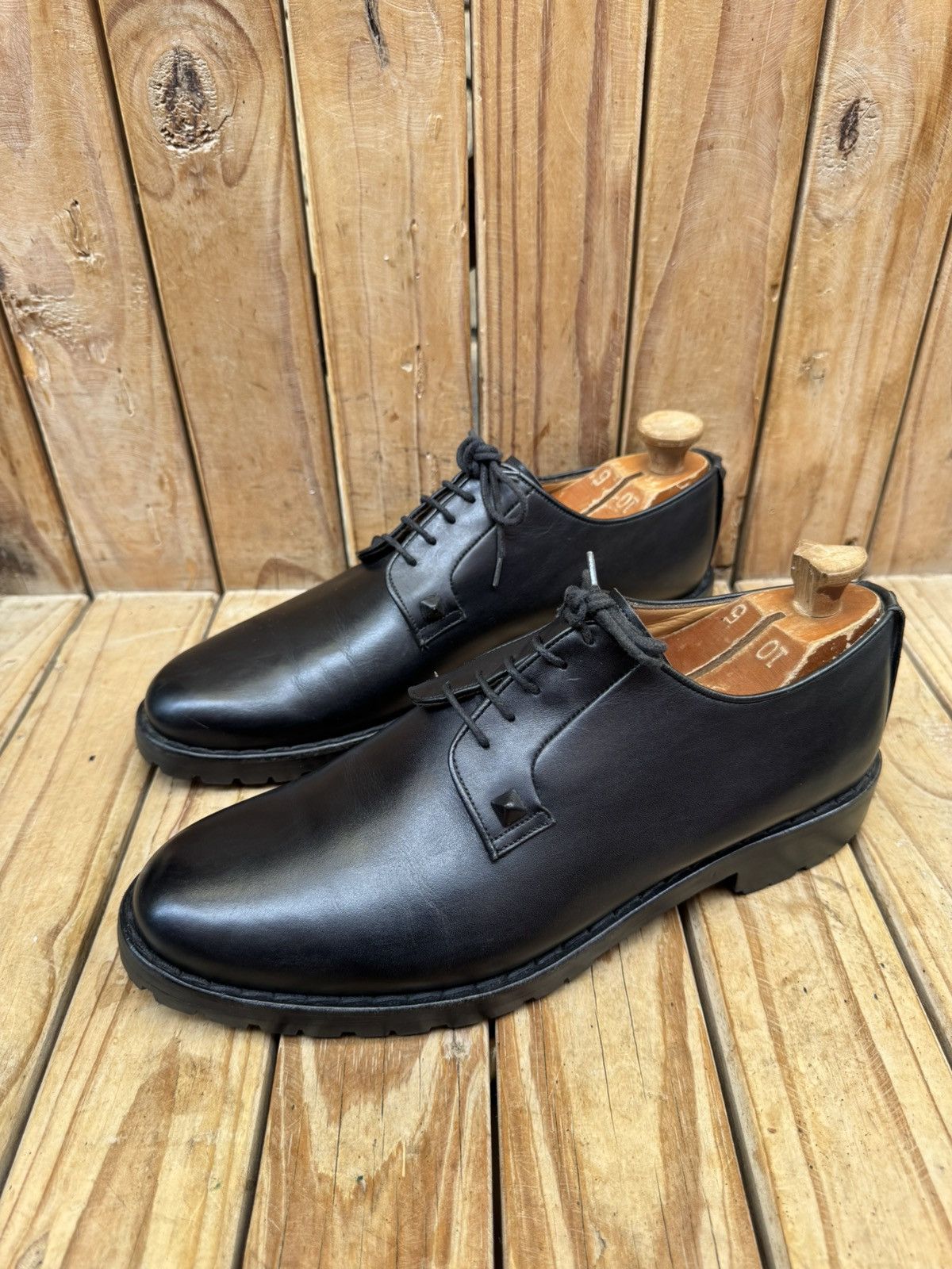 Valentino valentino garavani black leather derby dress Shoes EUR 43 Size US 10 / EU 43 - 10 Thumbnail