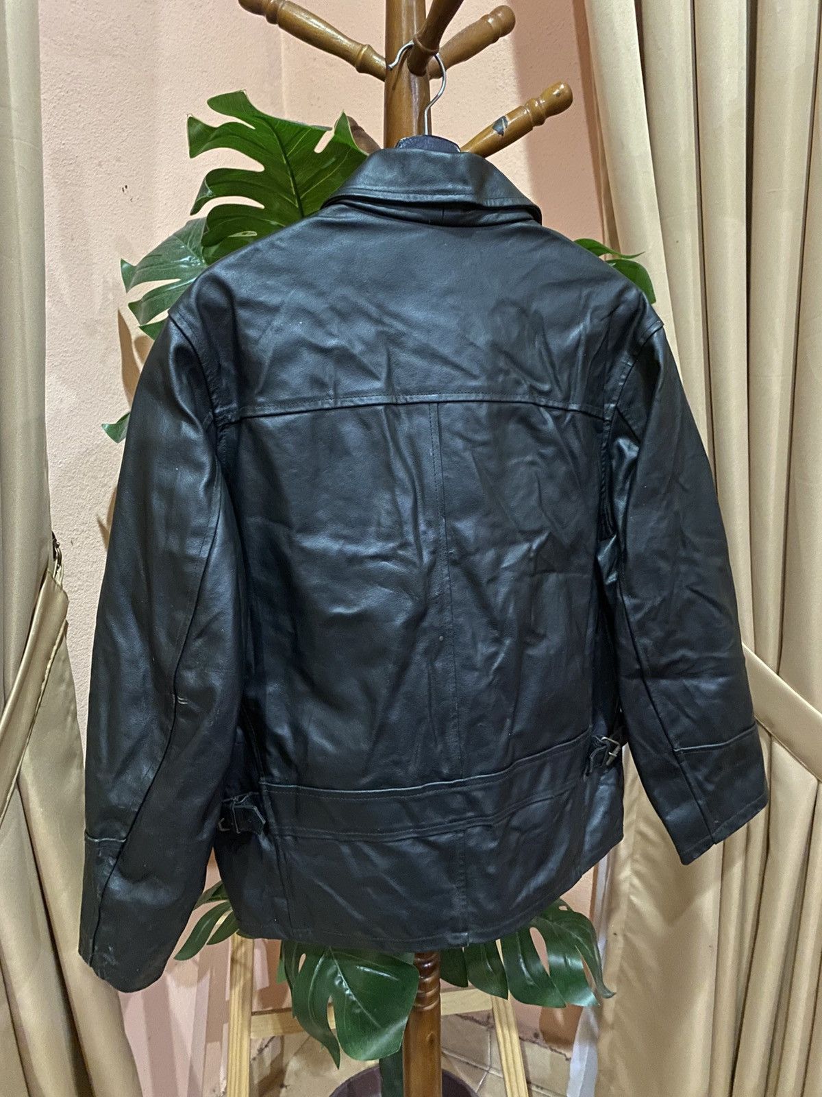Stanley & Sons Vintage STANLEY’S Black Leather Jacket with Zip Closure Size US M / EU 48-50 / 2 - 10 Thumbnail
