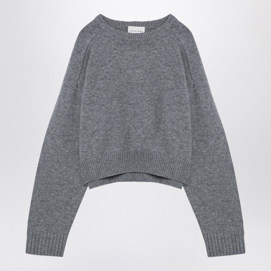 Loulou de Saison o1d2blof0824 Wool Cashmere Sweater in Grey Size S / US 4 / IT 40 - 1 Thumbnail