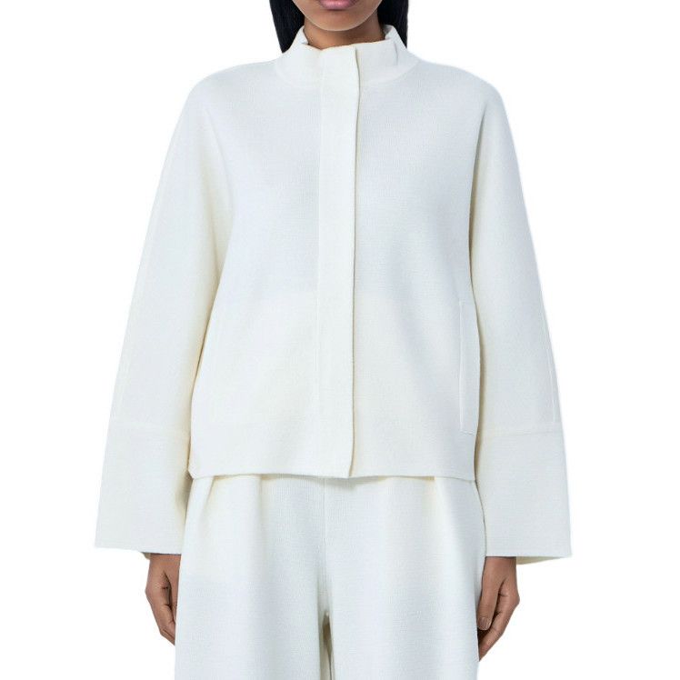 Max Mara MAX MARA Structured Wool-Blend Jacket White New & Authentic Size XS / US 0-2 / IT 36-38 - 1 Thumbnail