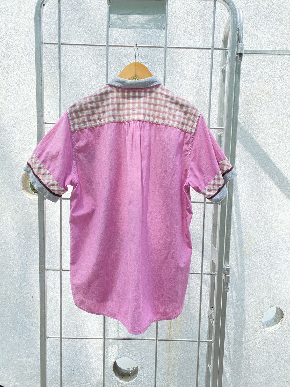 Frapbois FRAPBOIS Pink Patchwork Shirt Size XS / US 0-2 / IT 36-38 - 2 Thumbnail