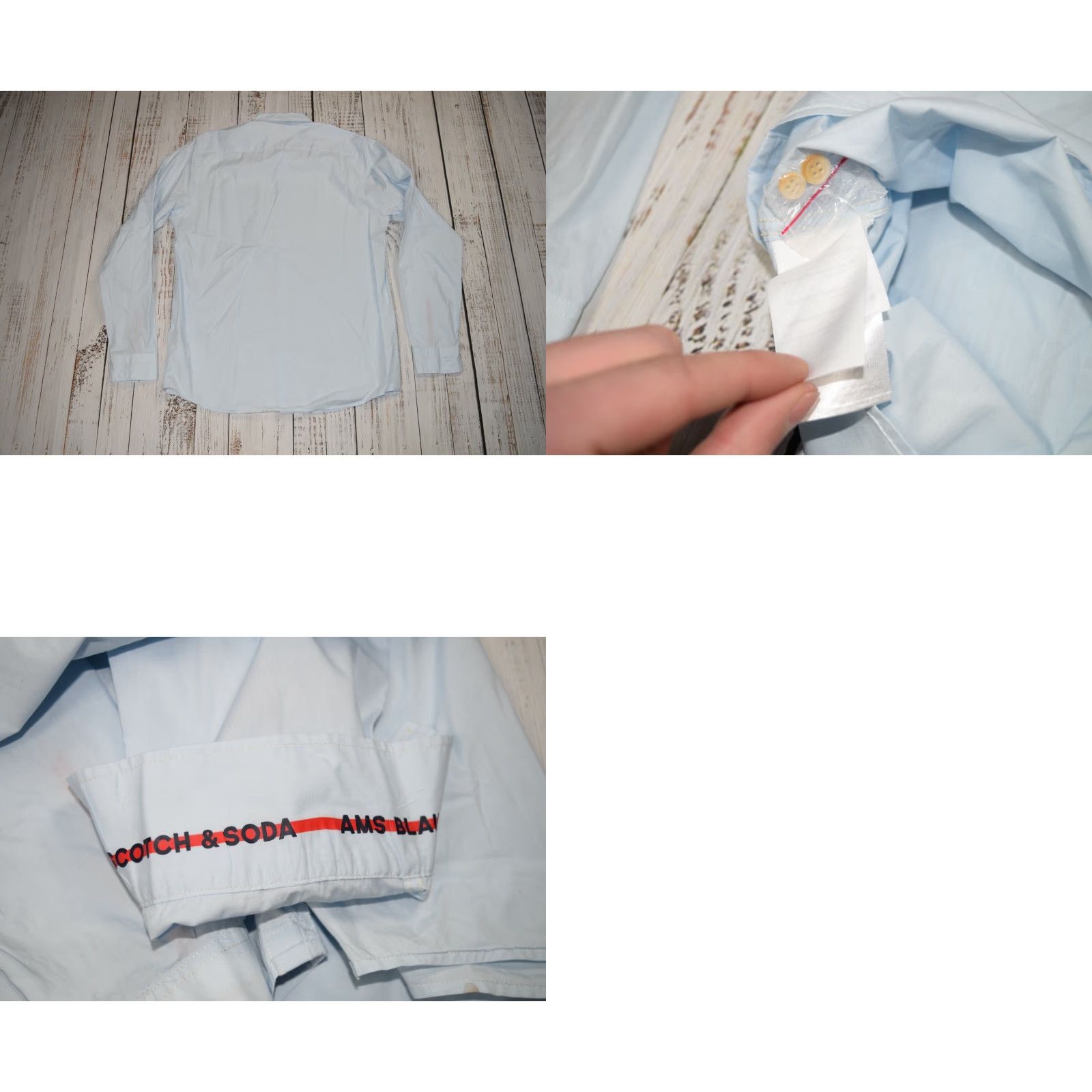 Scotch & Soda Scotch & Soda Blaauw Amsterdam Button-Up Shirt XL Blue 100% Cotton Long Sleeve Collared Casual Mens Shirt Size 46R - 8 Thumbnail