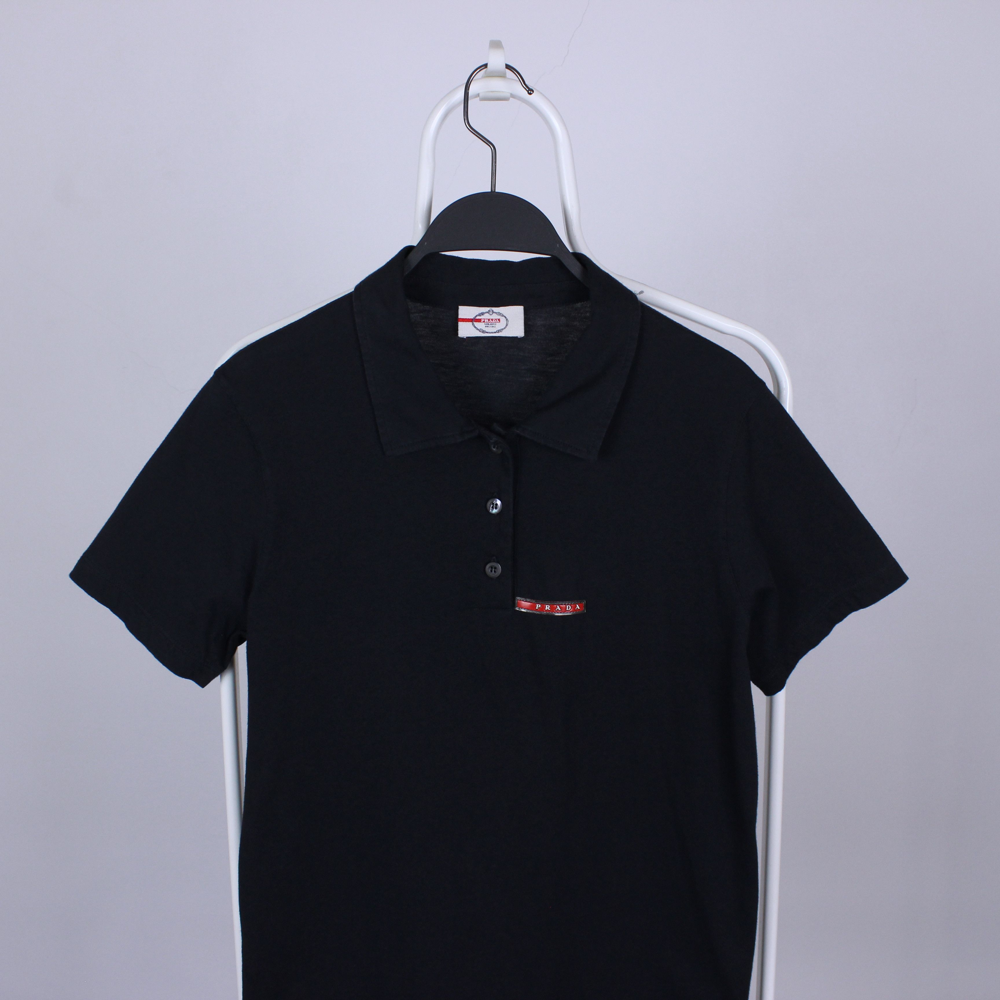 Prada Prada polo shirt women vintage black gray red logo L XL Size XL / US 12-14 / IT 48-50 - 2 Thumbnail