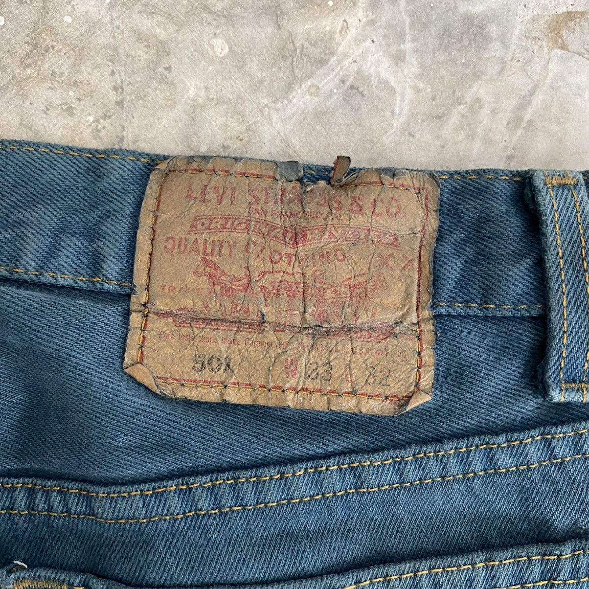 Levi's Vintage Late 80’s Levis 501 Faded Hunter Green Jeans Size US 32 / EU 48 - 15 Thumbnail