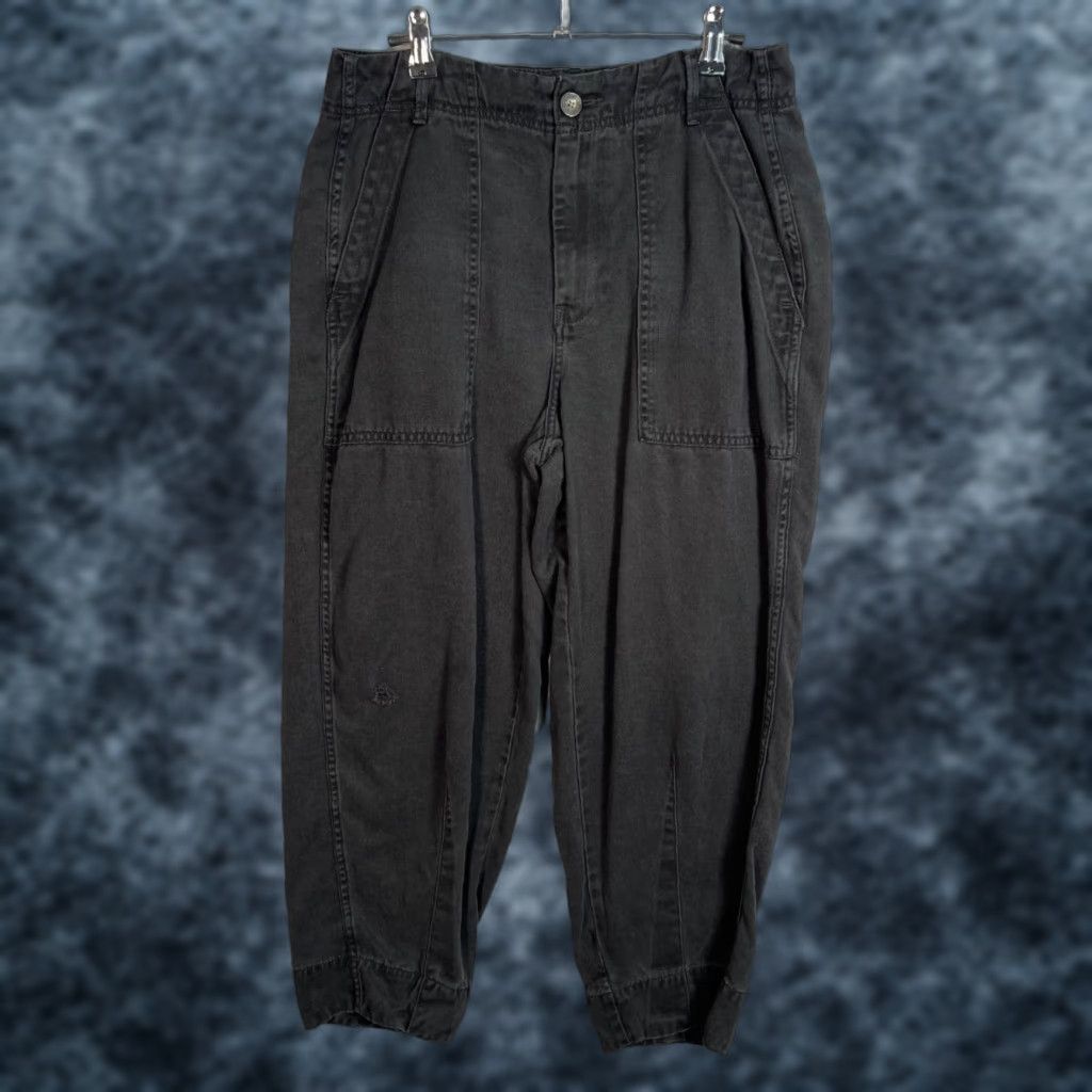Everlane Everlane Pants Cropped Tencel Lyocell Black Relaxed Fit High Waist Twill Vintage No Size 27" / US 4 / IT 40 - 1 Thumbnail