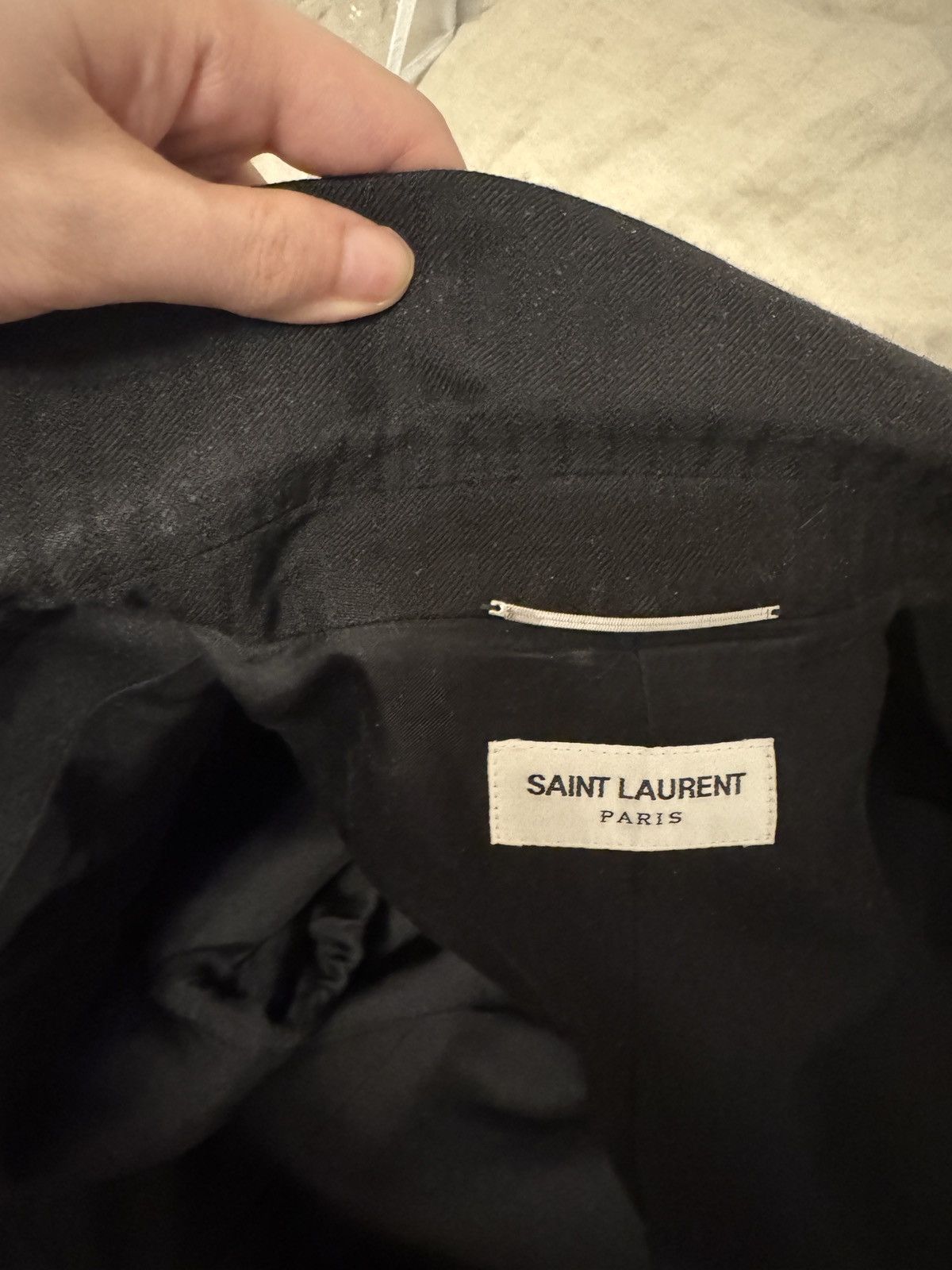 Saint Laurent Paris Wide shoulder fw24 pinstripe wool tuxedo set Size 48R - 6 Thumbnail