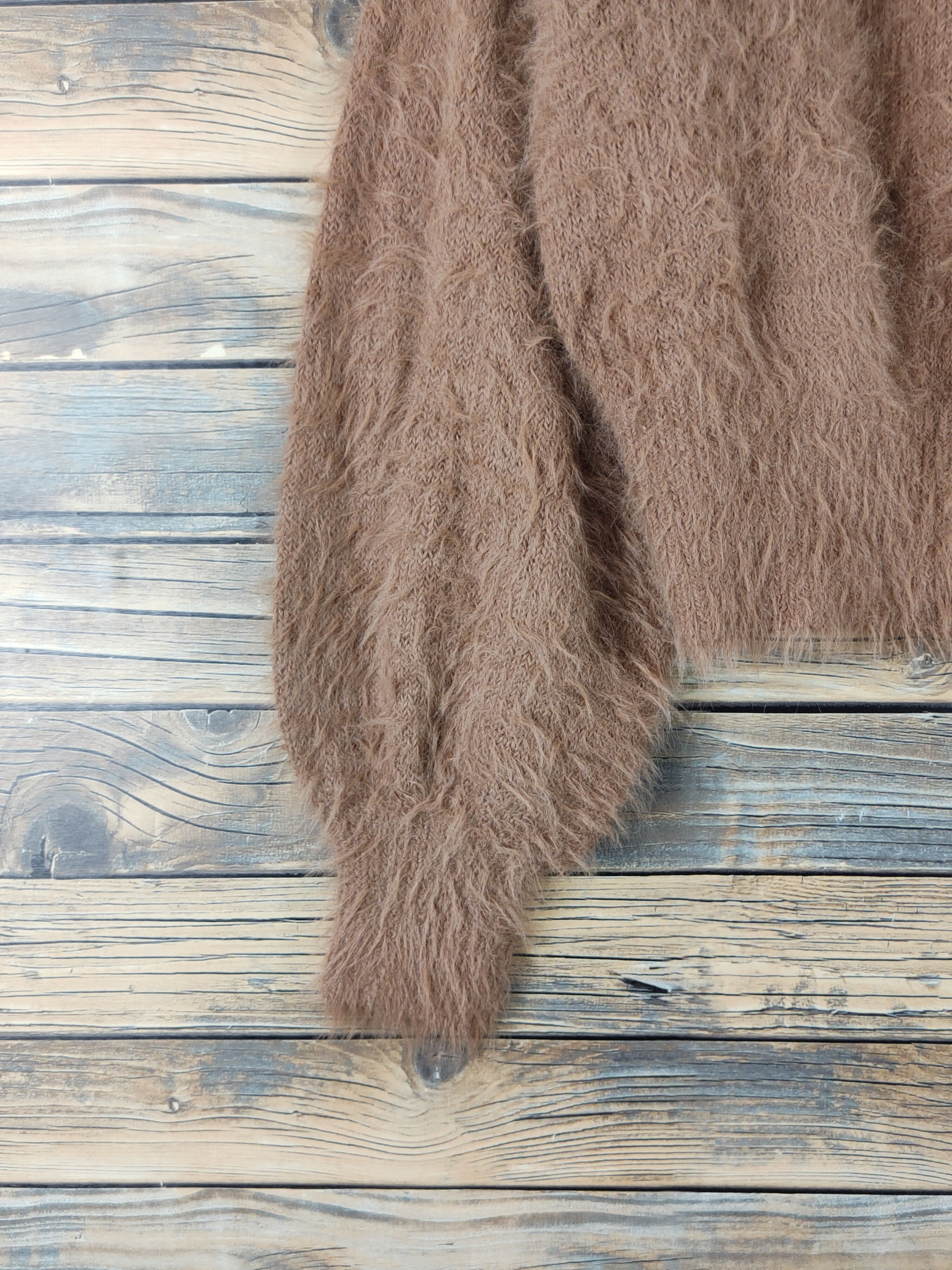 Homespun Knitwear Nice Claup Brown Shag Shaggy Fur Mohair Knitwear #W1645 Size US M / EU 48-50 / 2 - 4 Thumbnail