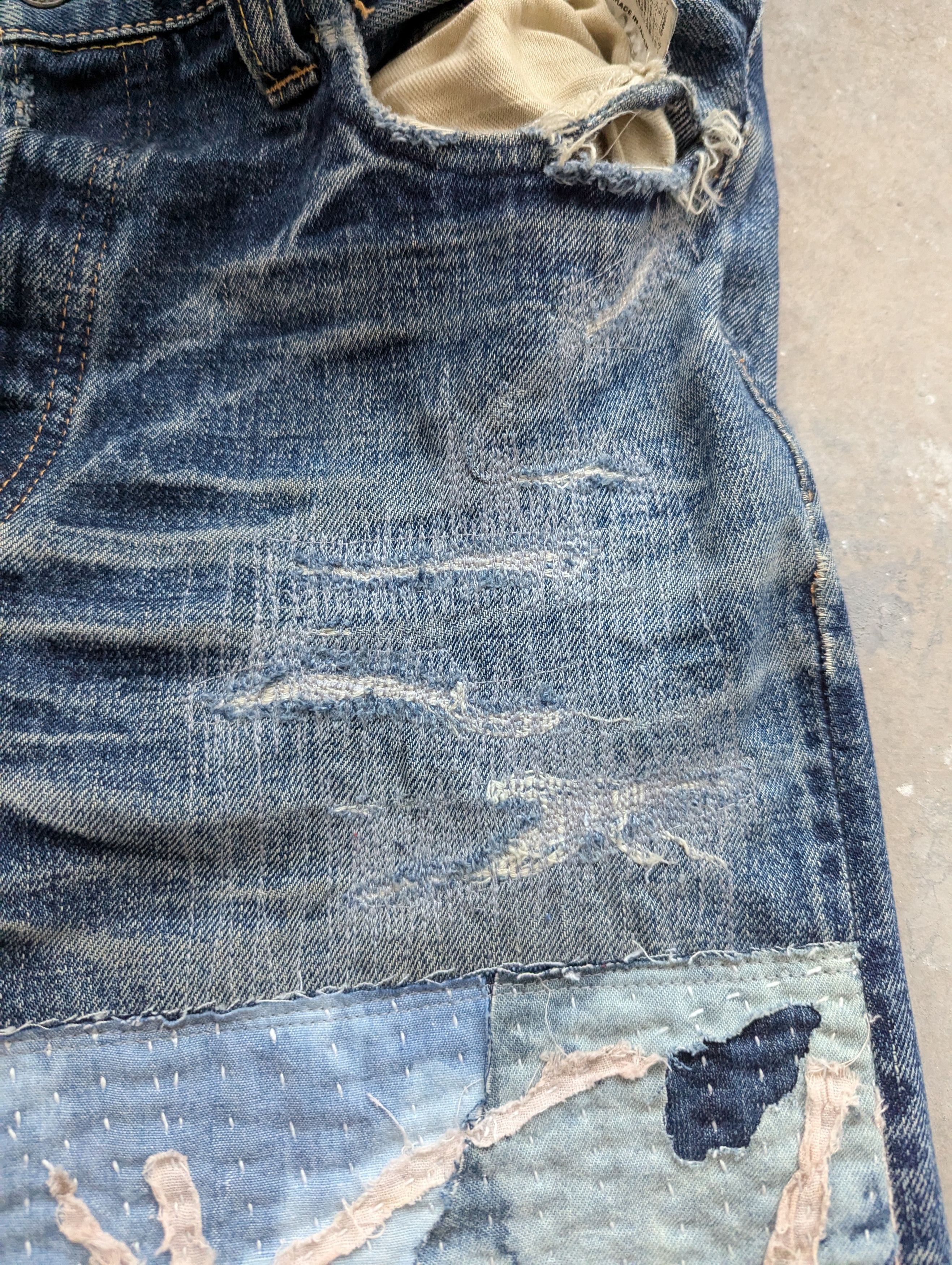 Japanese Brand × Sugar Cane OPEN ORDER 🔥 Vintage Sugar Cane Selvedge Distressed Denim Size US 32 / EU 48 - 7 Thumbnail