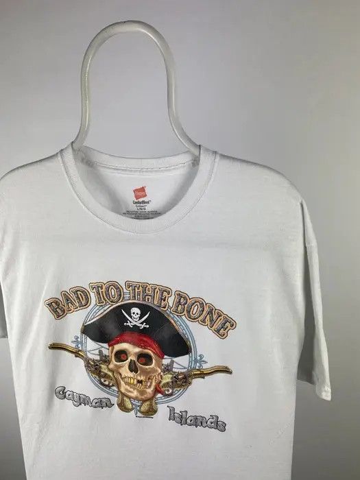 Band Tees Hanes cayman island T-shirt movie size L white vintage Size US L / EU 52-54 / 3 - 3 Thumbnail