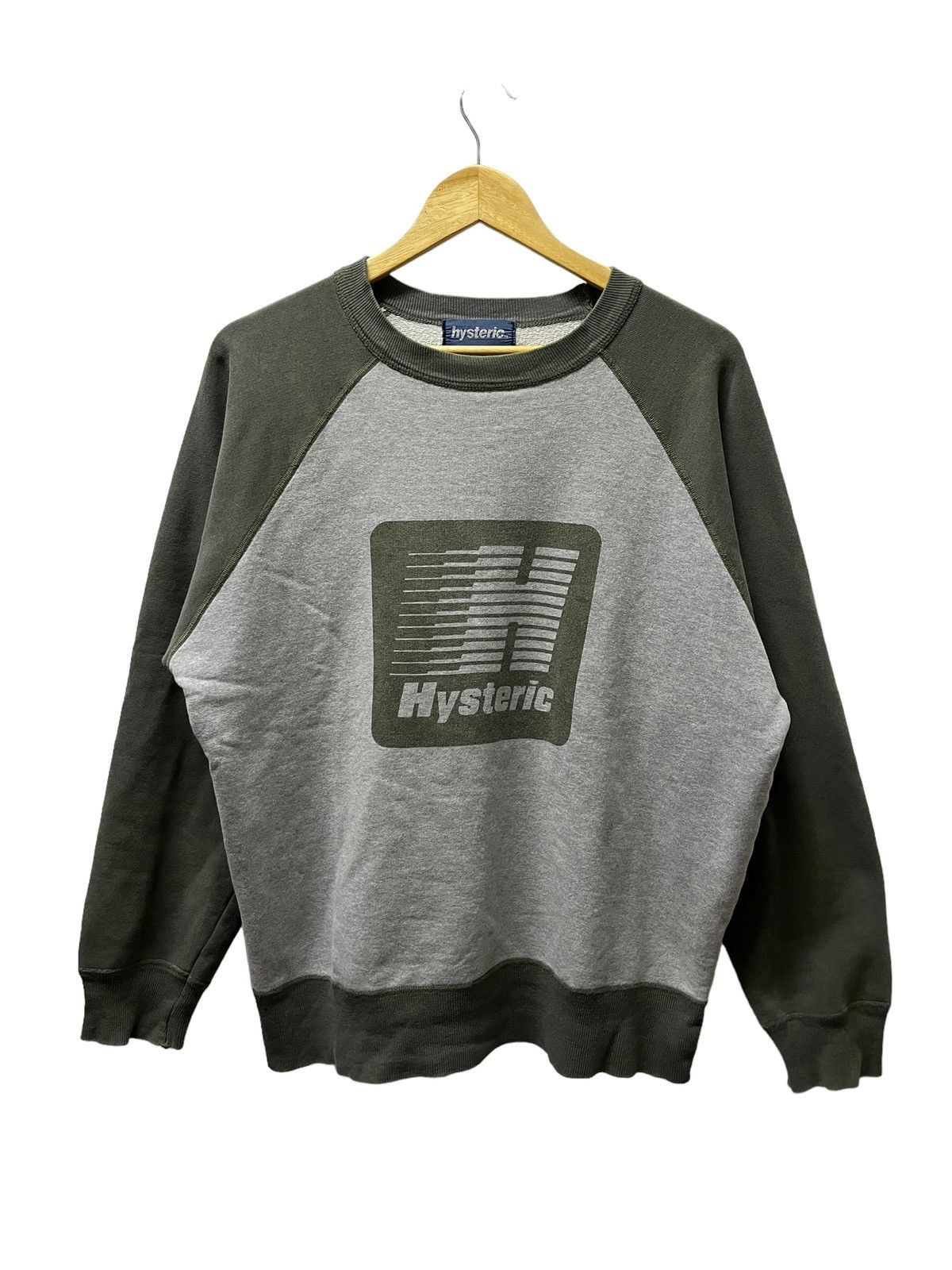 image of Hysteric Glamour Motion Crewneck in Moss Green, Men's (Size XL)