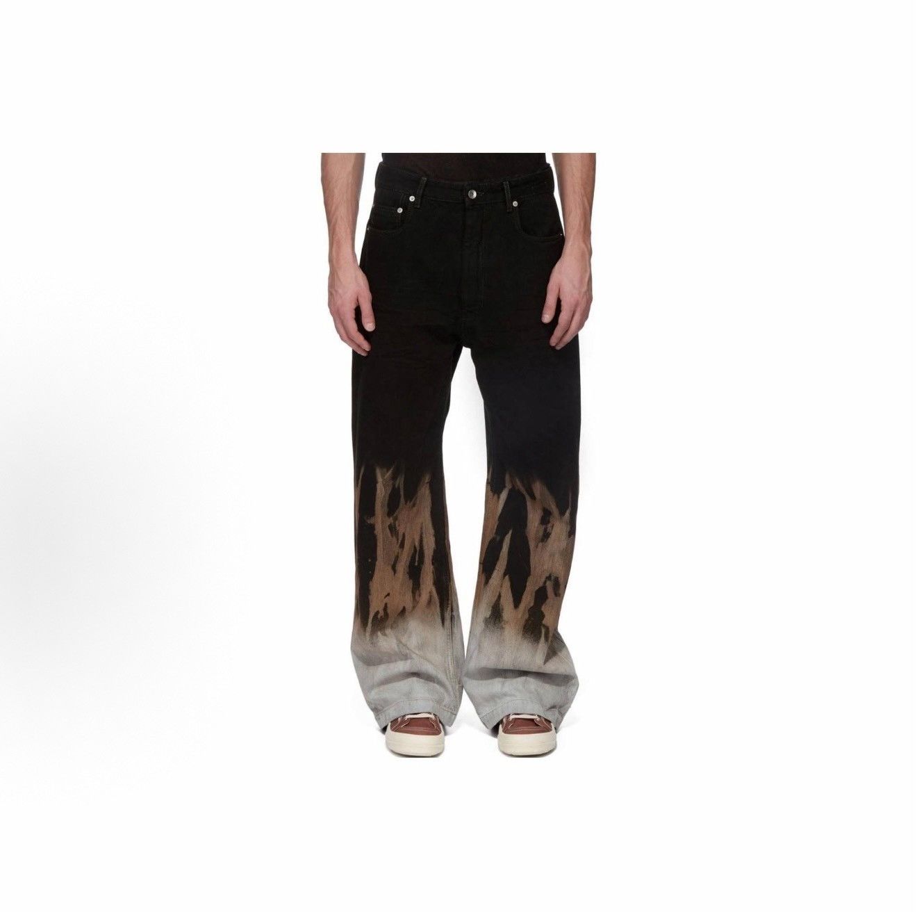 Rick Owens Drkshdw Rick Owens Drkshdw Flame Print Jeans Size US 31 - 9 Thumbnail
