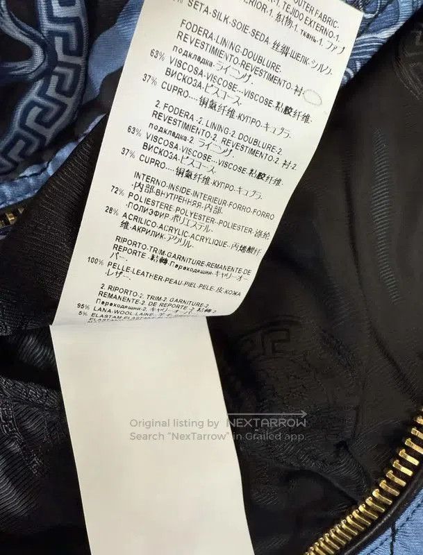 Versace Versace Blue Silk Long Sleeve Outerwear . Size US S / EU 44-46 / 1 - 6 Thumbnail