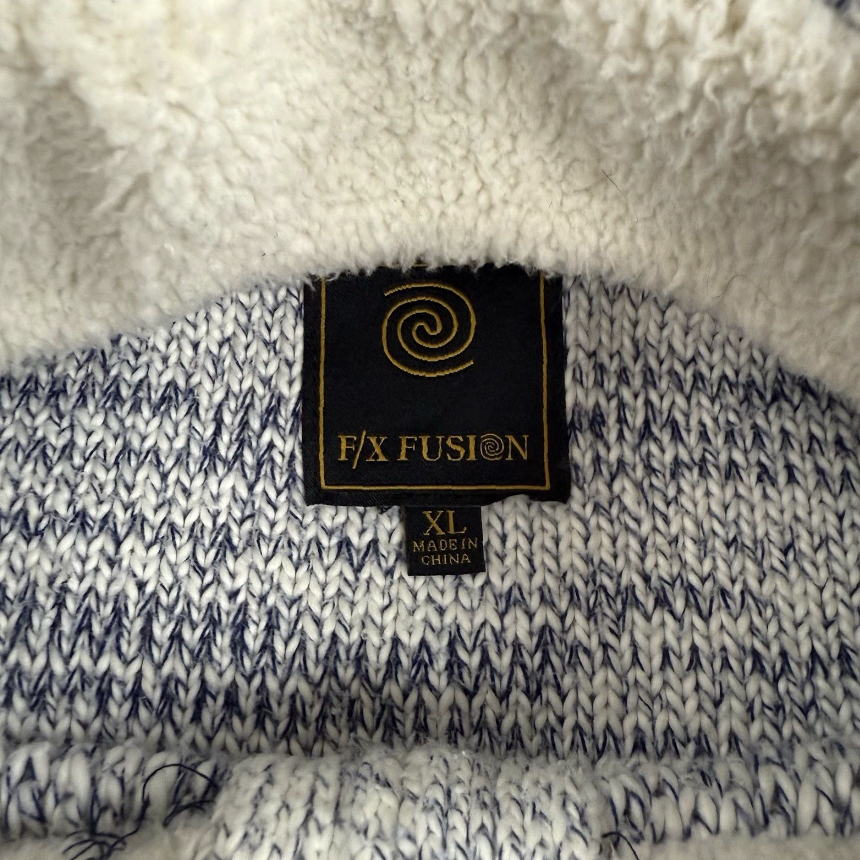 Vintage FX Fusion Sweater Mens XL Gray 1/4 Zip Mock Neck Knit Pullover Size US XL / EU 56 / 4 - 2 Thumbnail