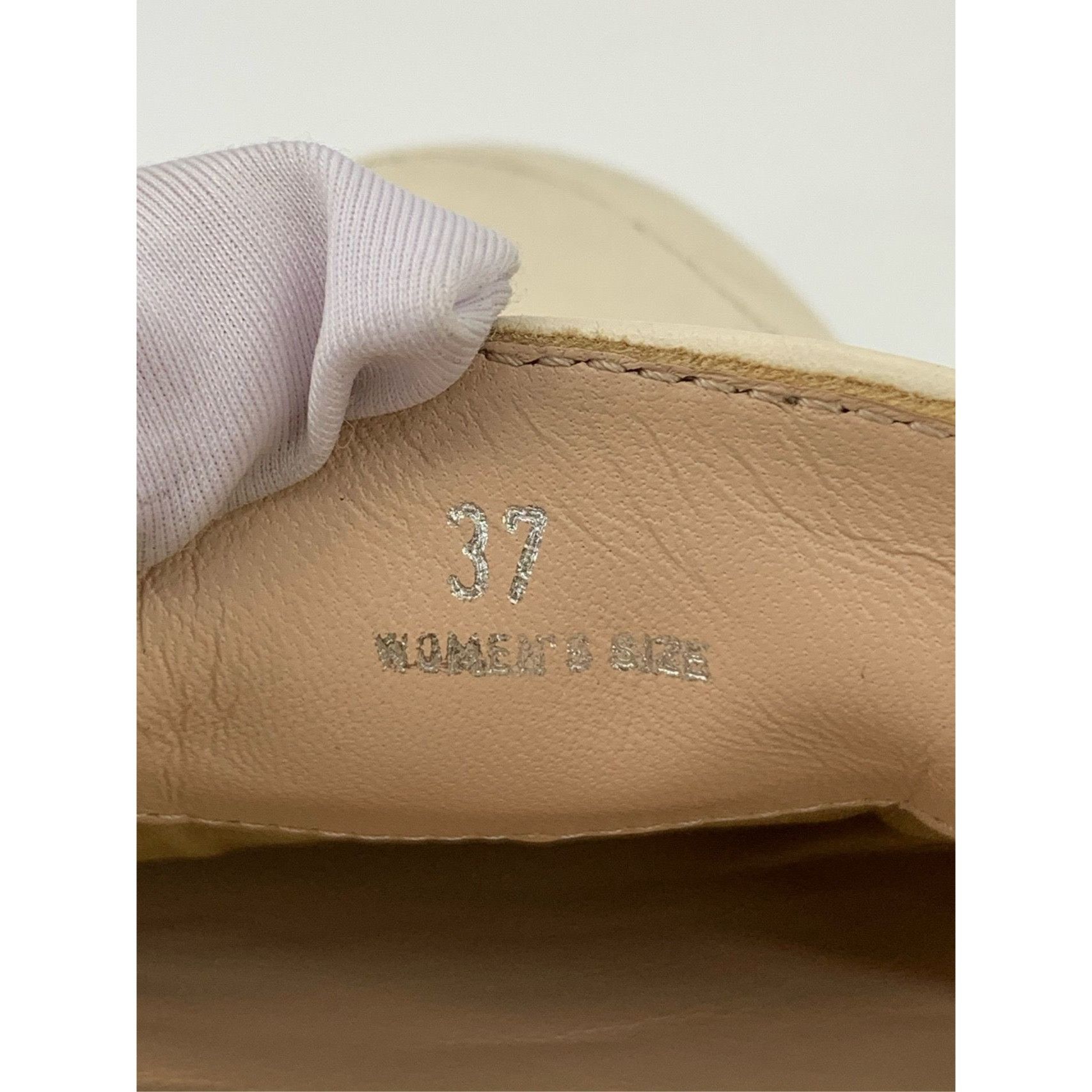 Tod's Tods Womens Ivory Leather Loafers With Silver Buckle Accent Size US 7 / IT 37 - 8 Thumbnail