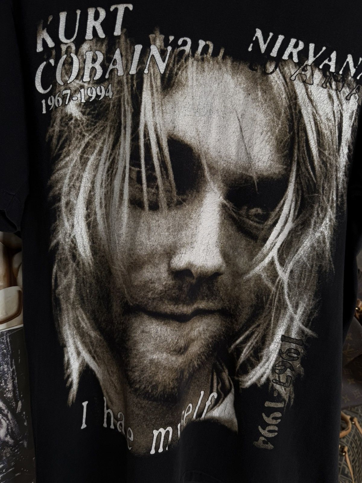 Vintage Vintage 90’s Kurt Cobain T-Shirt Rare Nirvana Tee Size Med Size US M / EU 48-50 / 2 - 8 Thumbnail